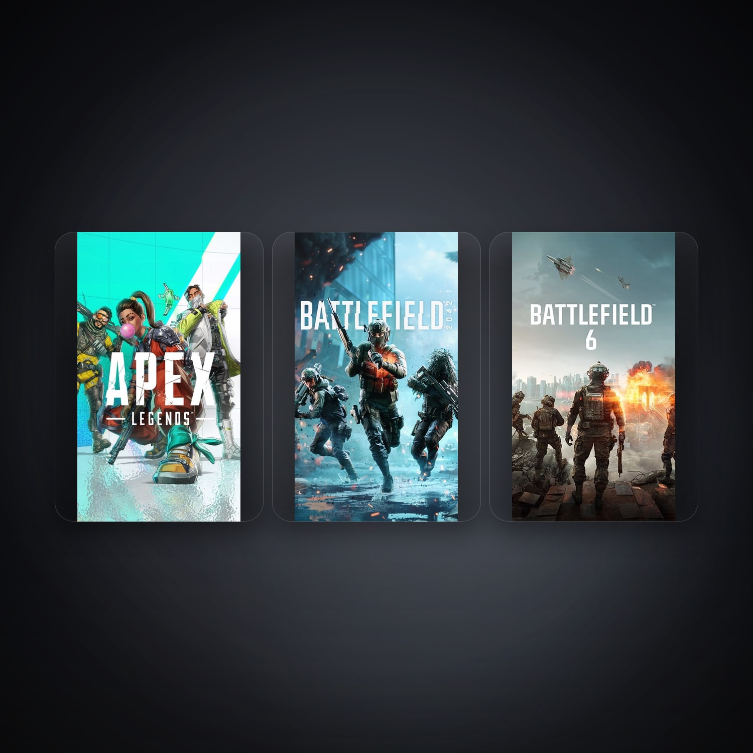 هالحساب إي إيه فيه Apex Legends وBattlefield 2042، BR، 7 ألعاب — HabibiAccounts