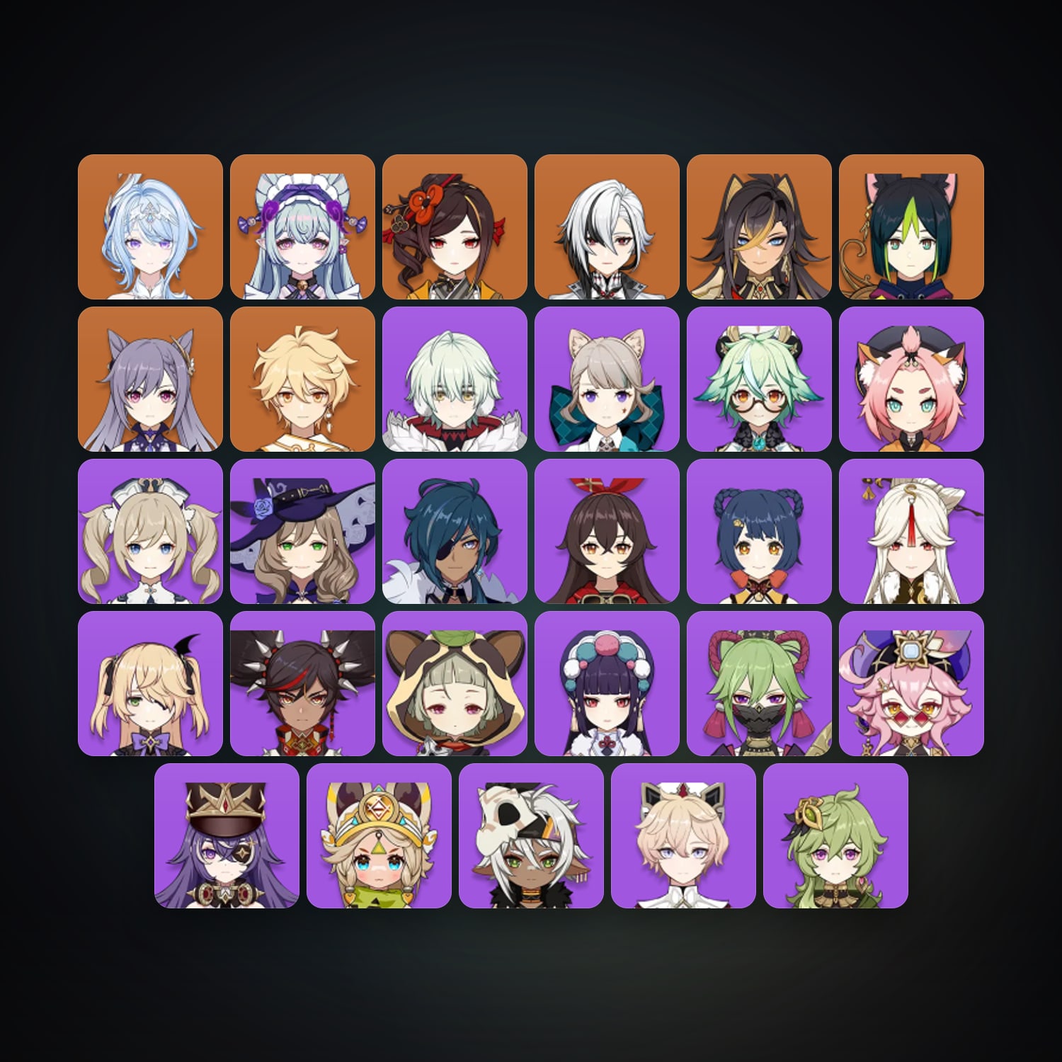 Genshin Impact | AR 55 | 29 Chars | 7× 5★ — Genshin / miHoYo Account — HabibiAccounts