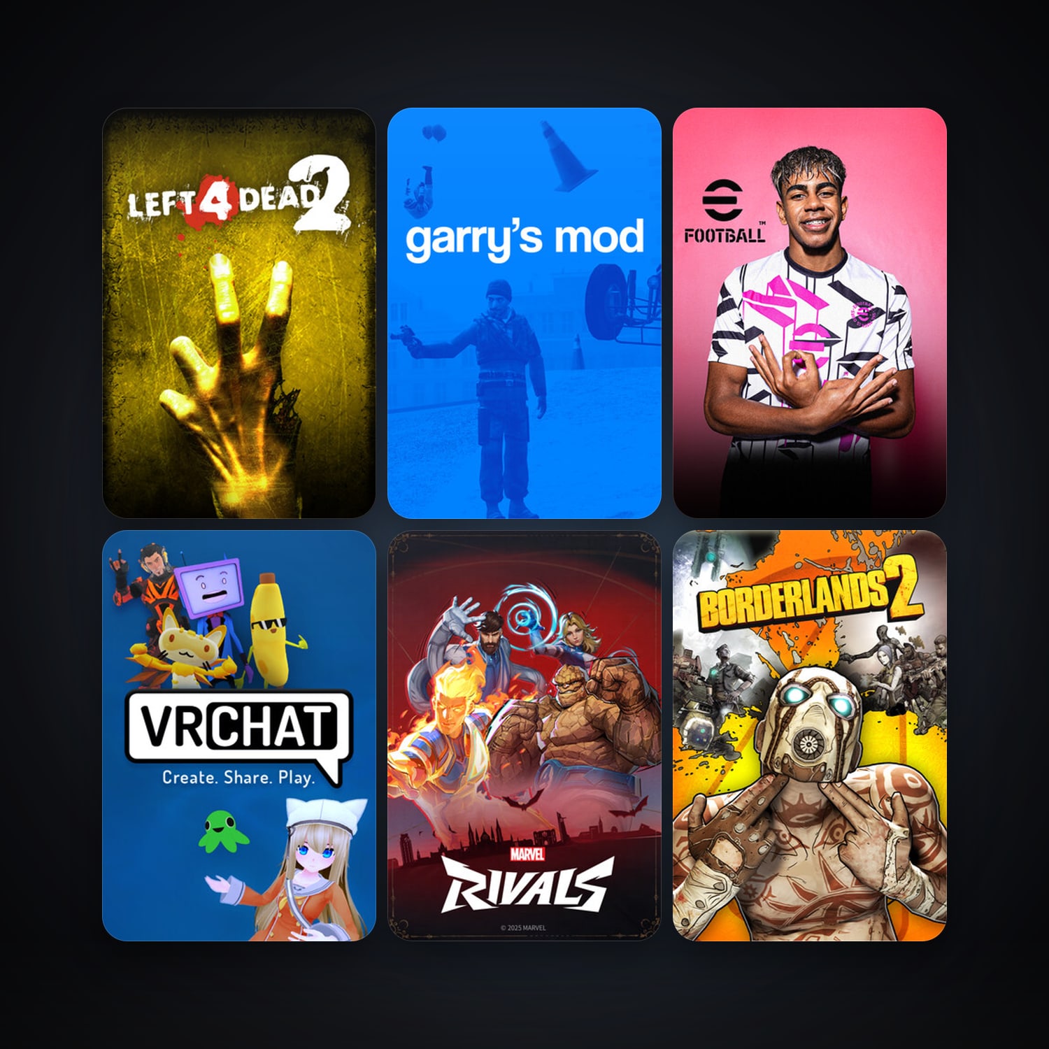 Left 4 Dead 2 + Garry's Mod, 17 games, clean — HabibiAccounts