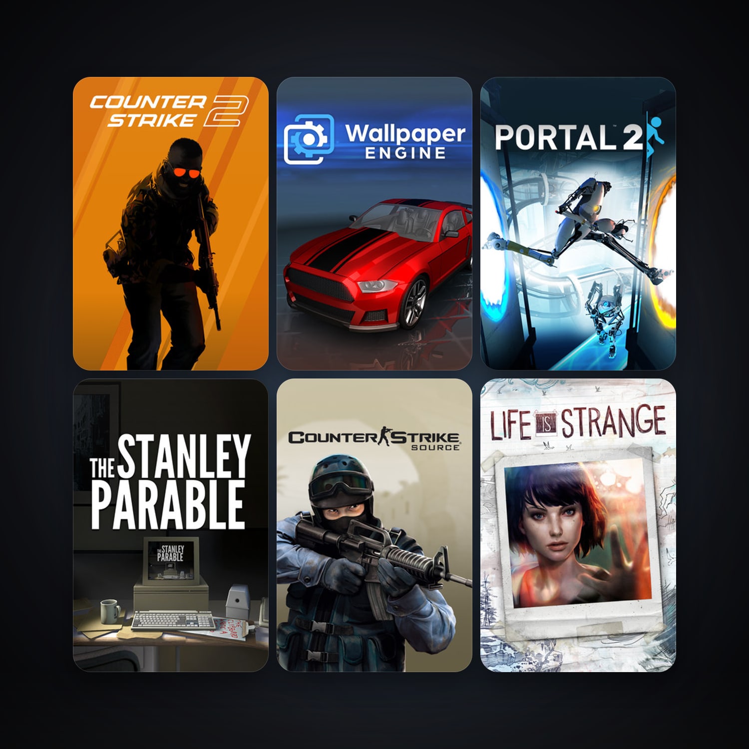 Counter-Strike: Source + Portal 2, 25 games, Steam 11, clean — HabibiAccounts