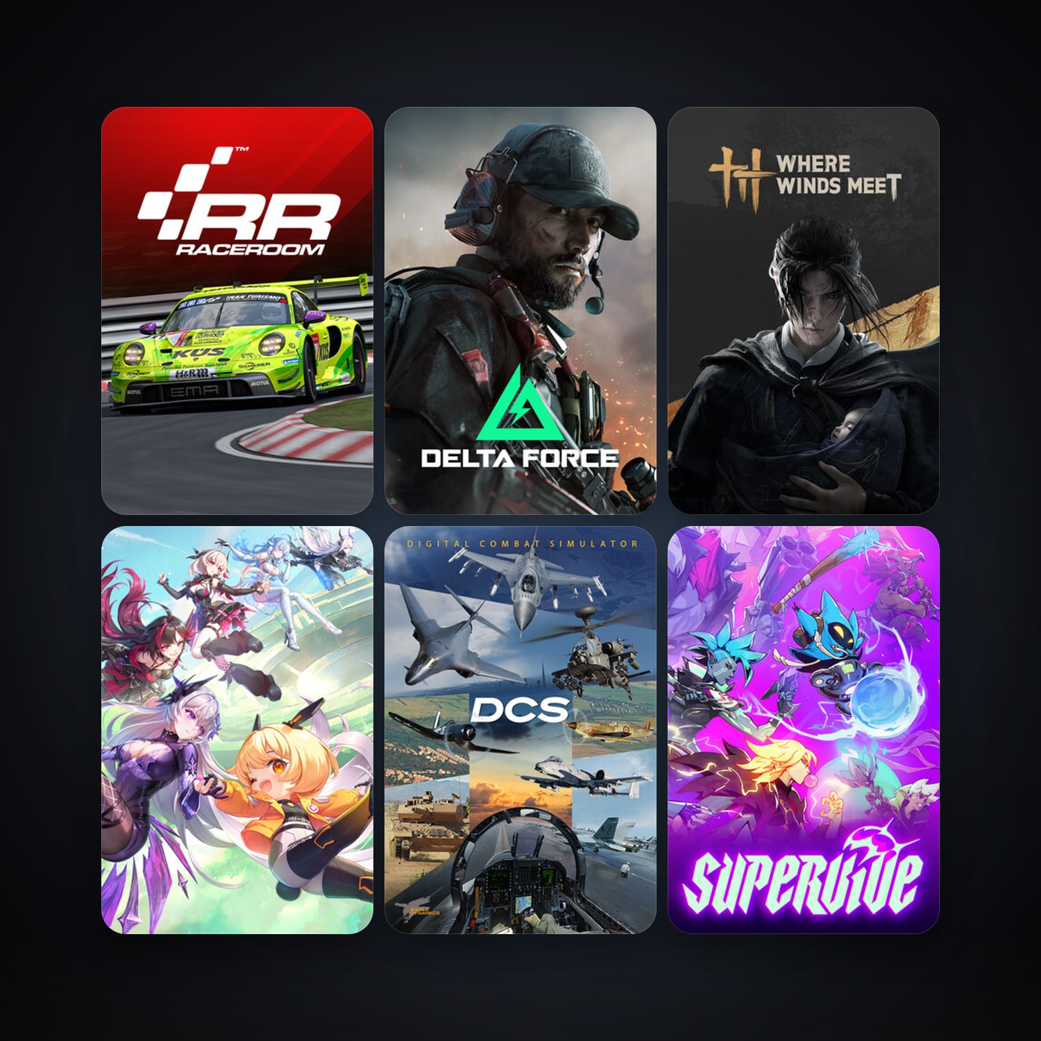 RaceRoom Racing Experience + DCS World Steam Edition, 12 games, clean — HabibiAccounts