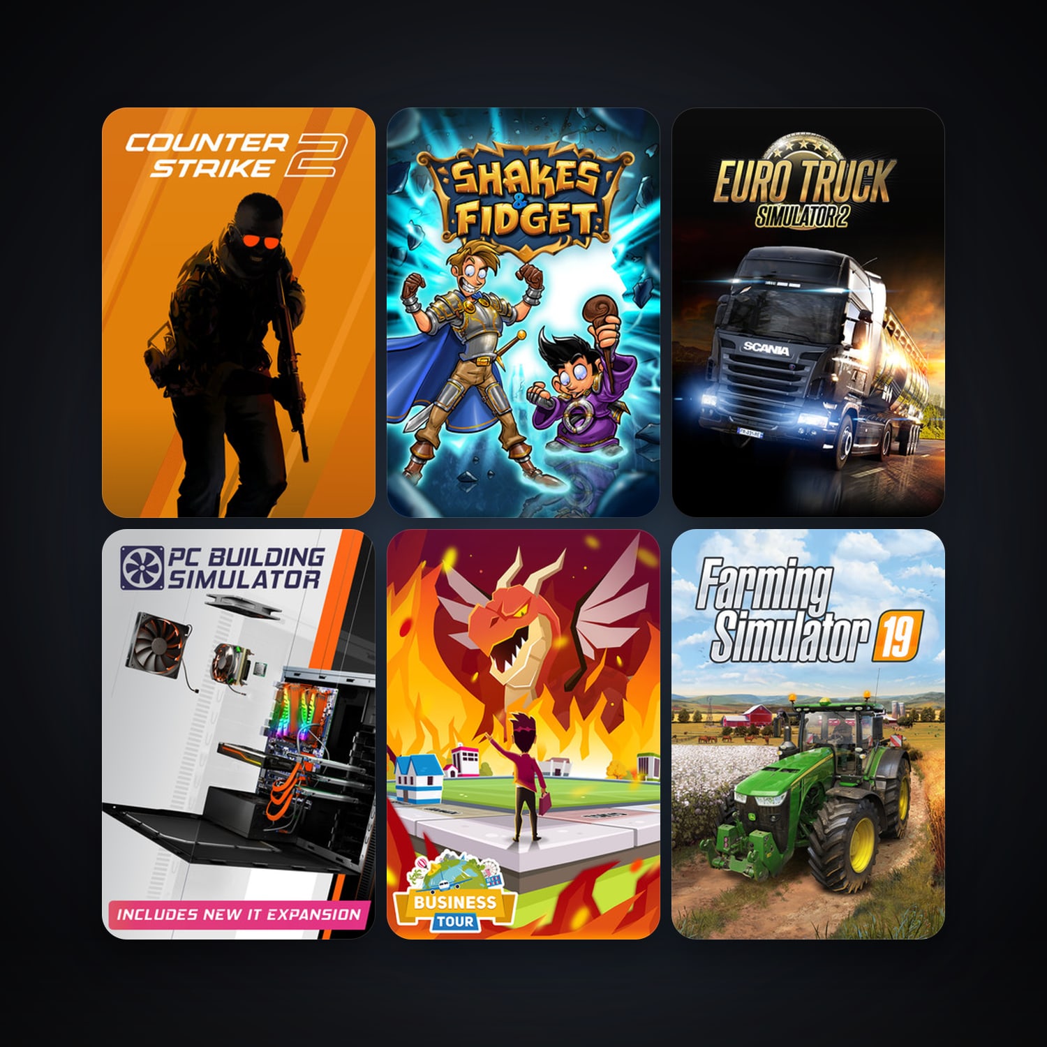 CS2 Prime + Euro Truck Simulator 2, 12 games, clean — HabibiAccounts