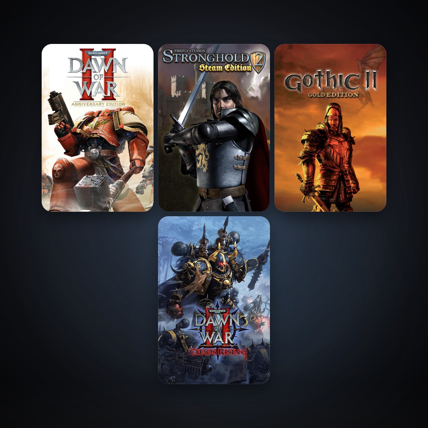 Warhammer 40,000: Dawn of War II + Warhammer 40,000: Dawn of War II Chaos Rising, 6 games, clean — HabibiAccounts