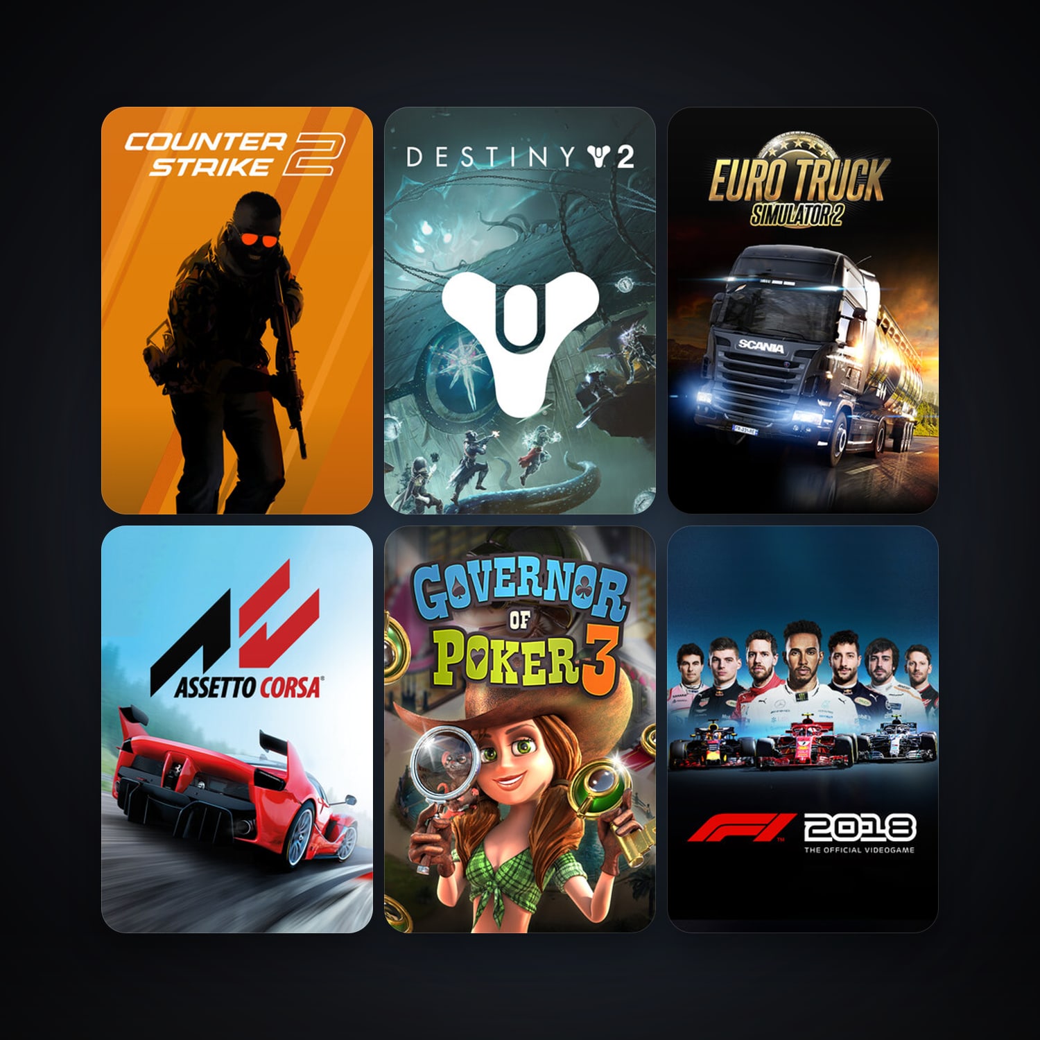 CS2 Prime + Euro Truck Simulator 2, 26 games, clean — HabibiAccounts