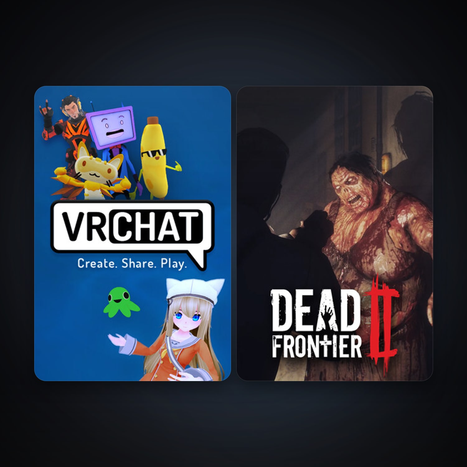 VRChat + Dead Frontier 2, 5 games, clean — HabibiAccounts
