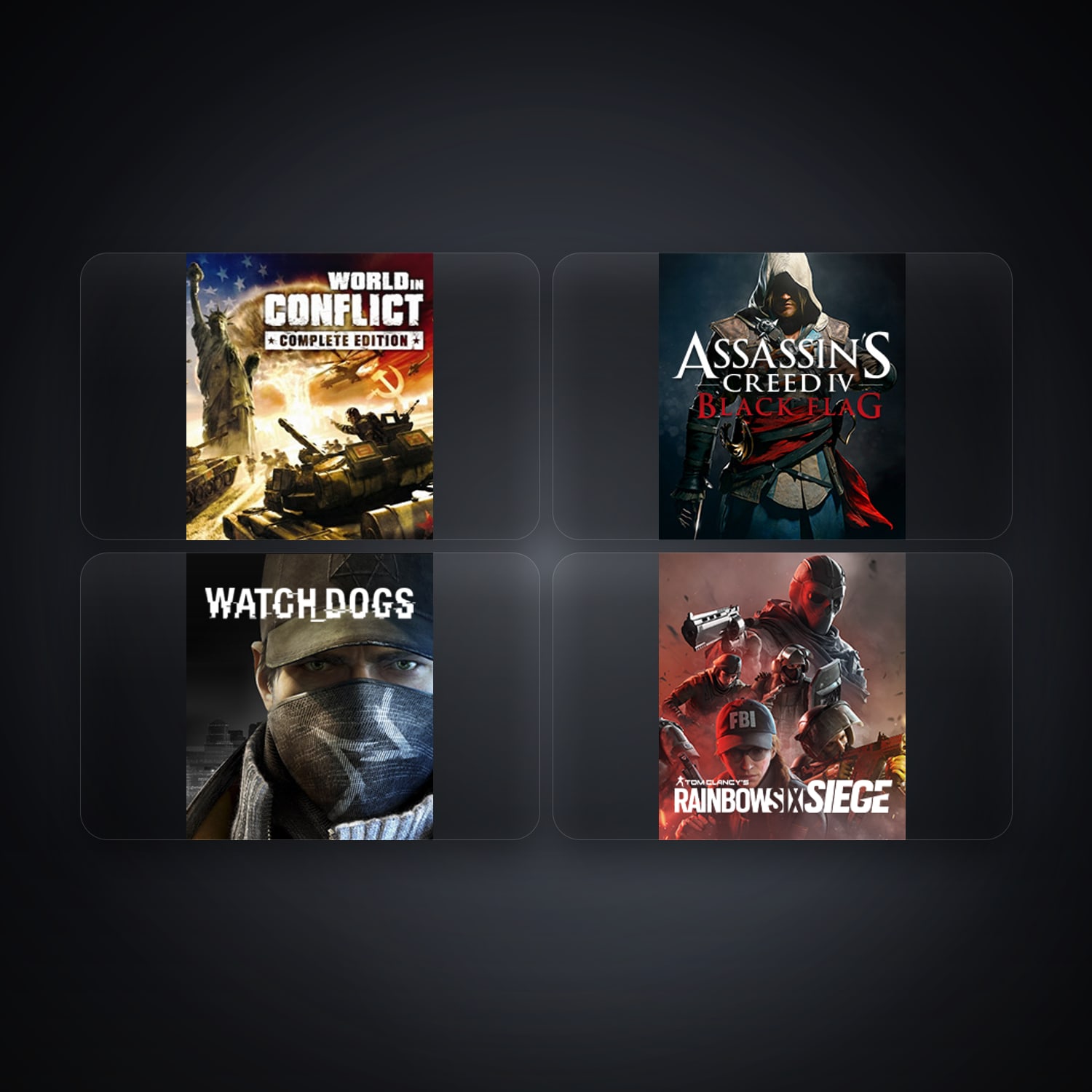 Ubisoft World In Conflict + Assassin’s Creed IV Black Flag — FR — 4 games — HabibiAccounts