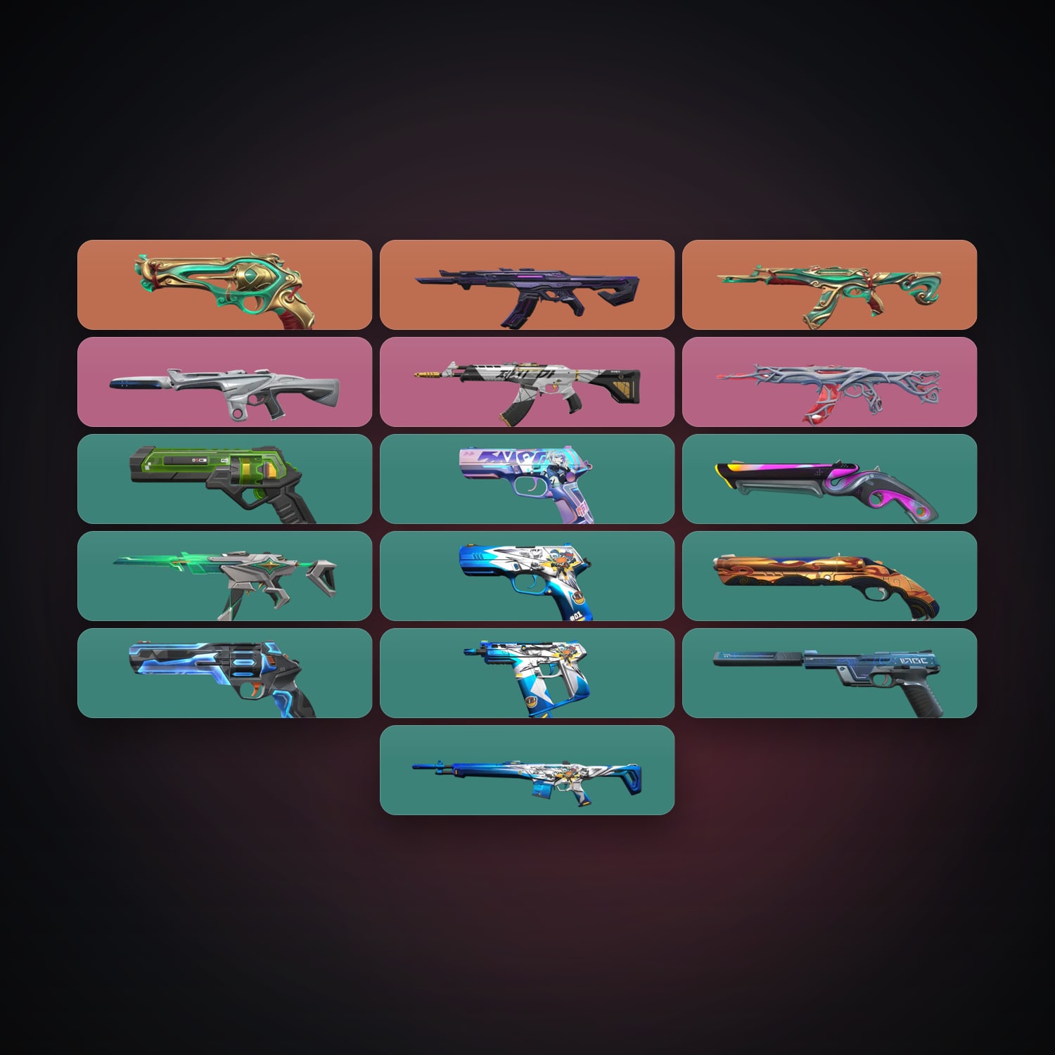 EU Plat 1 locker — 16 skins, lvl 152 — HabibiAccounts