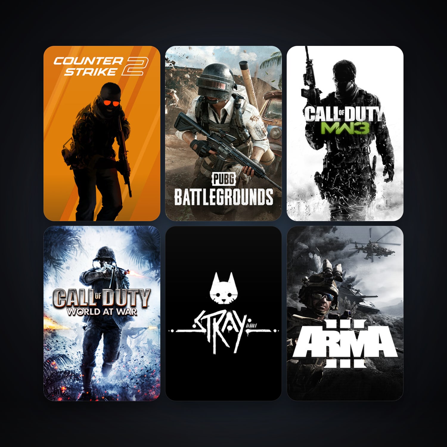 CS2 Prime + Call of Duty: World at War, 8 games, Steam 11, clean — HabibiAccounts