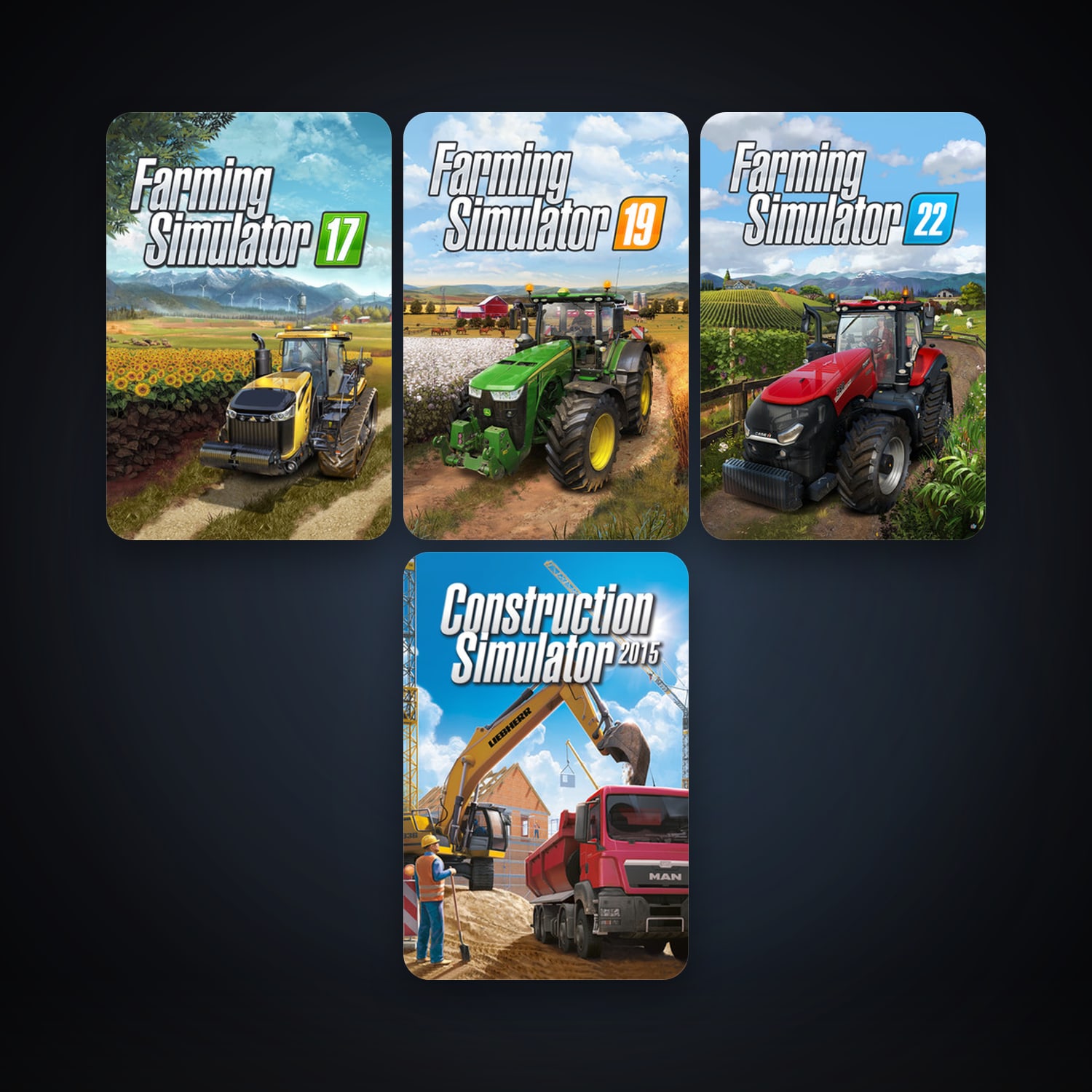 Euro Truck Simulator 2 + Construction Simulator 2015, 8 games, clean — HabibiAccounts