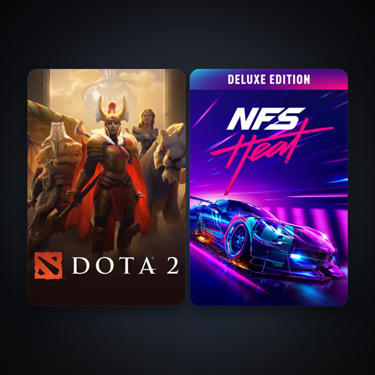 Dota 2 + Need for Speed Heat, 3 games, clean — HabibiAccounts