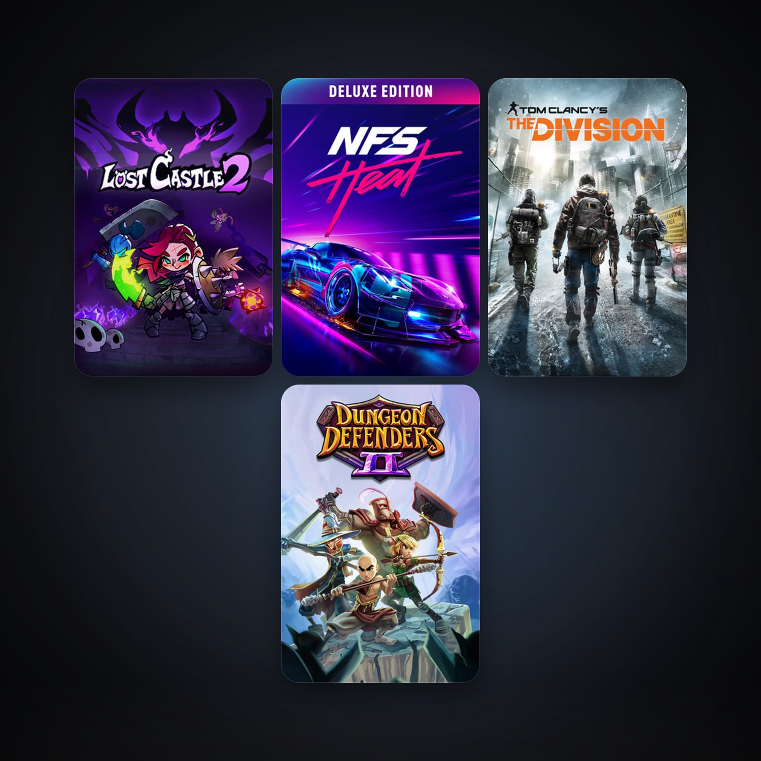 Dungeon Defenders II + Tom Clancy's The Division, 6 games, clean — HabibiAccounts