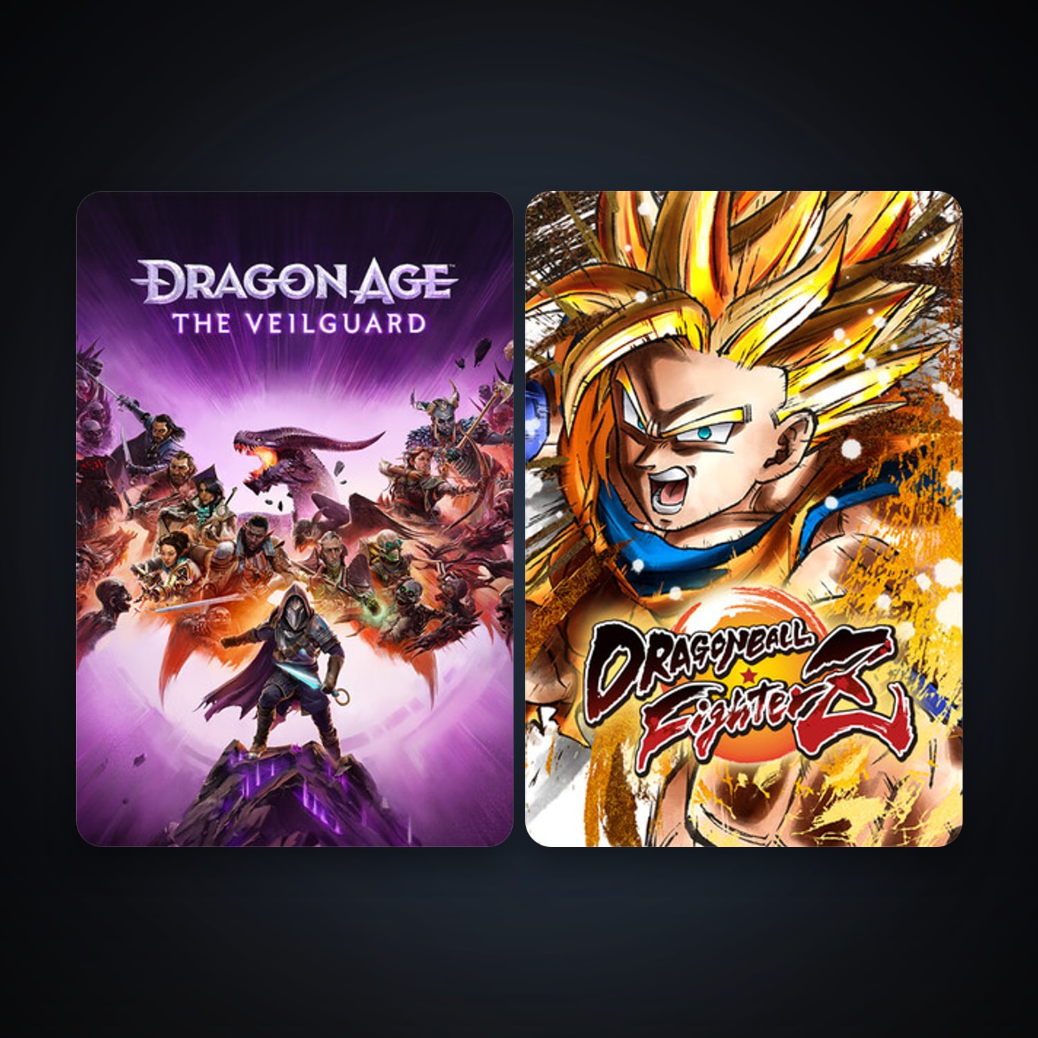 DRAGON BALL FighterZ + Dragon Age: The Veilguard, 3 games, clean — HabibiAccounts
