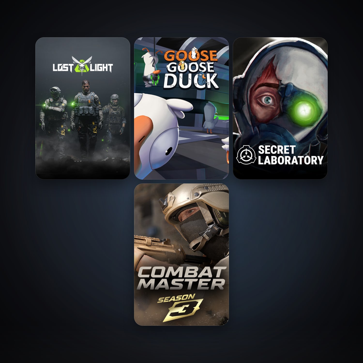 SCP: Secret Laboratory + Goose Goose Duck, 13 games, clean — HabibiAccounts