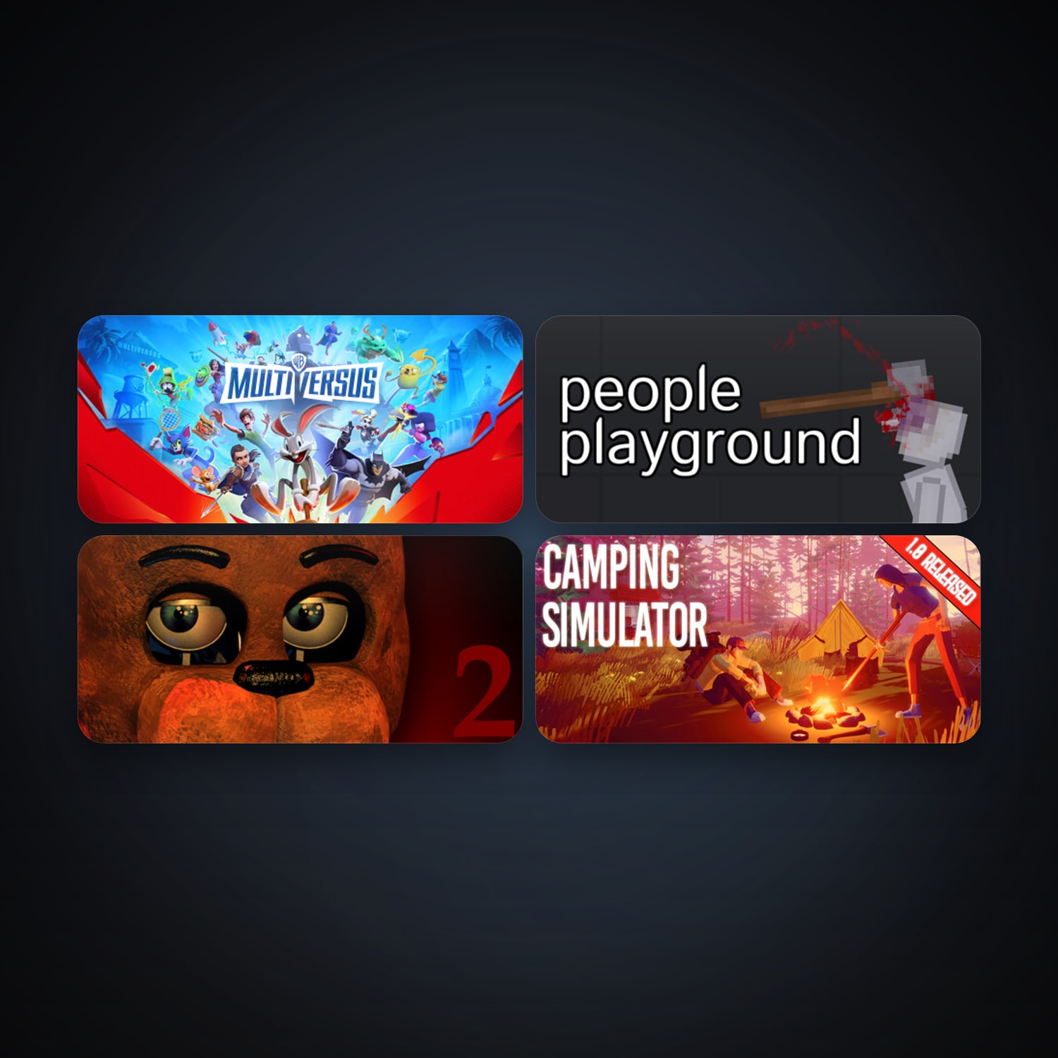 Five Nights at Freddy's 2 + People Playground, 5 games, clean — HabibiAccounts