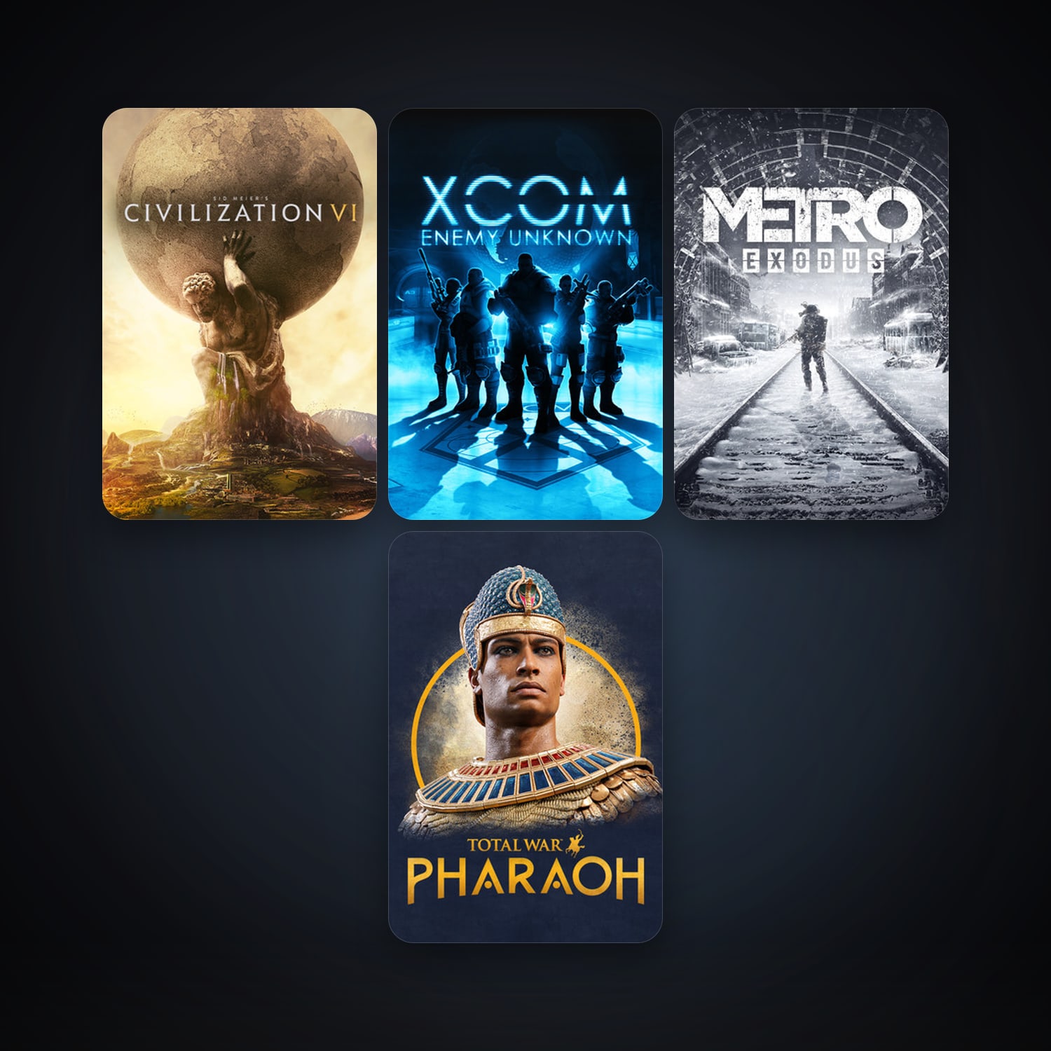 XCOM: Enemy Unknown + Sid Meier's Civilization VI, 10 games, clean — HabibiAccounts