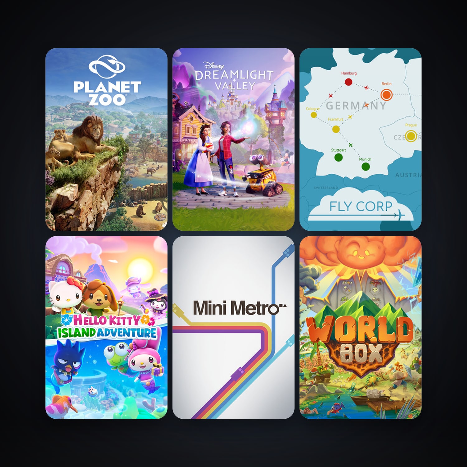 Mini Metro + Planet Zoo, 64 games, clean — HabibiAccounts