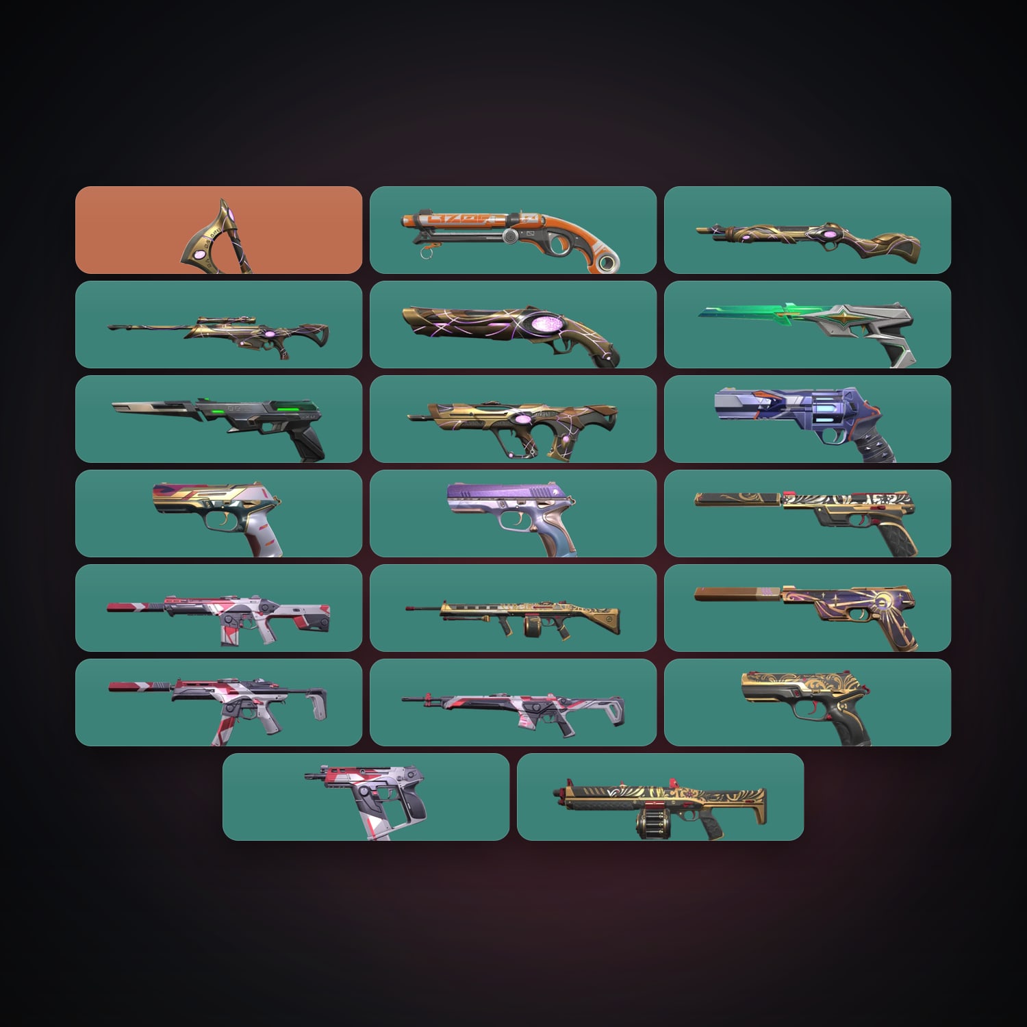 AP Gold 2 locker — 1 knives, 20 skins, lvl 182 — HabibiAccounts