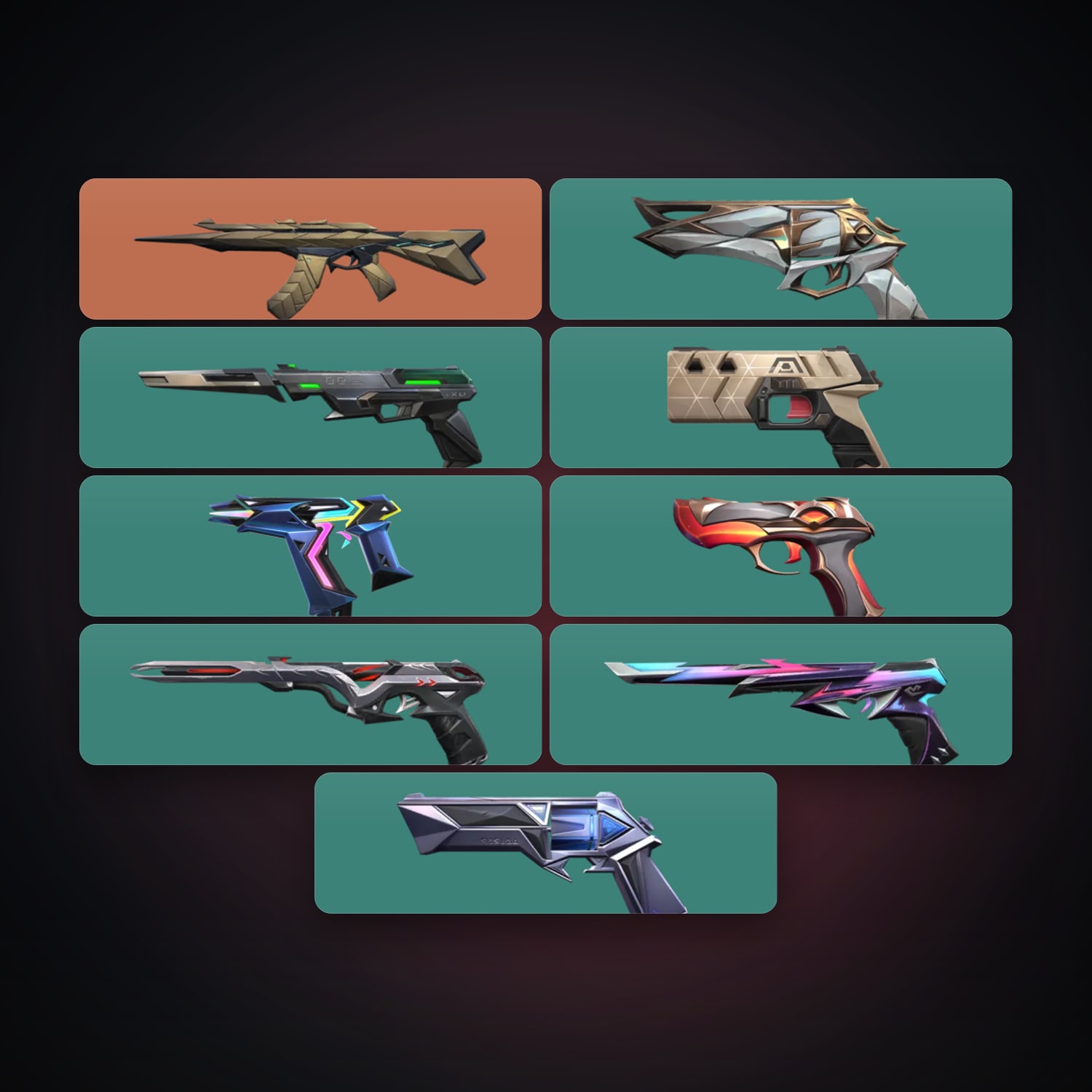 LA Gold 1 locker — 10 skins, lvl 214 — HabibiAccounts