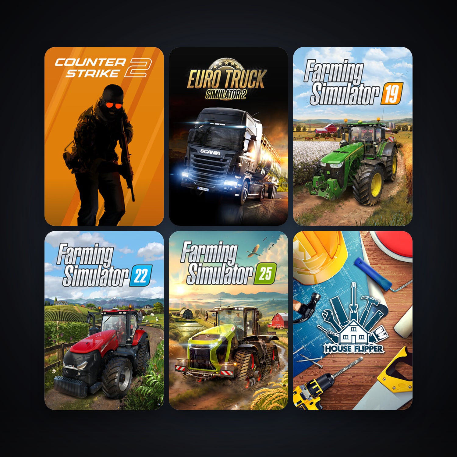 CS2 Prime + Euro Truck Simulator 2, 27 games, Steam 11, clean — HabibiAccounts