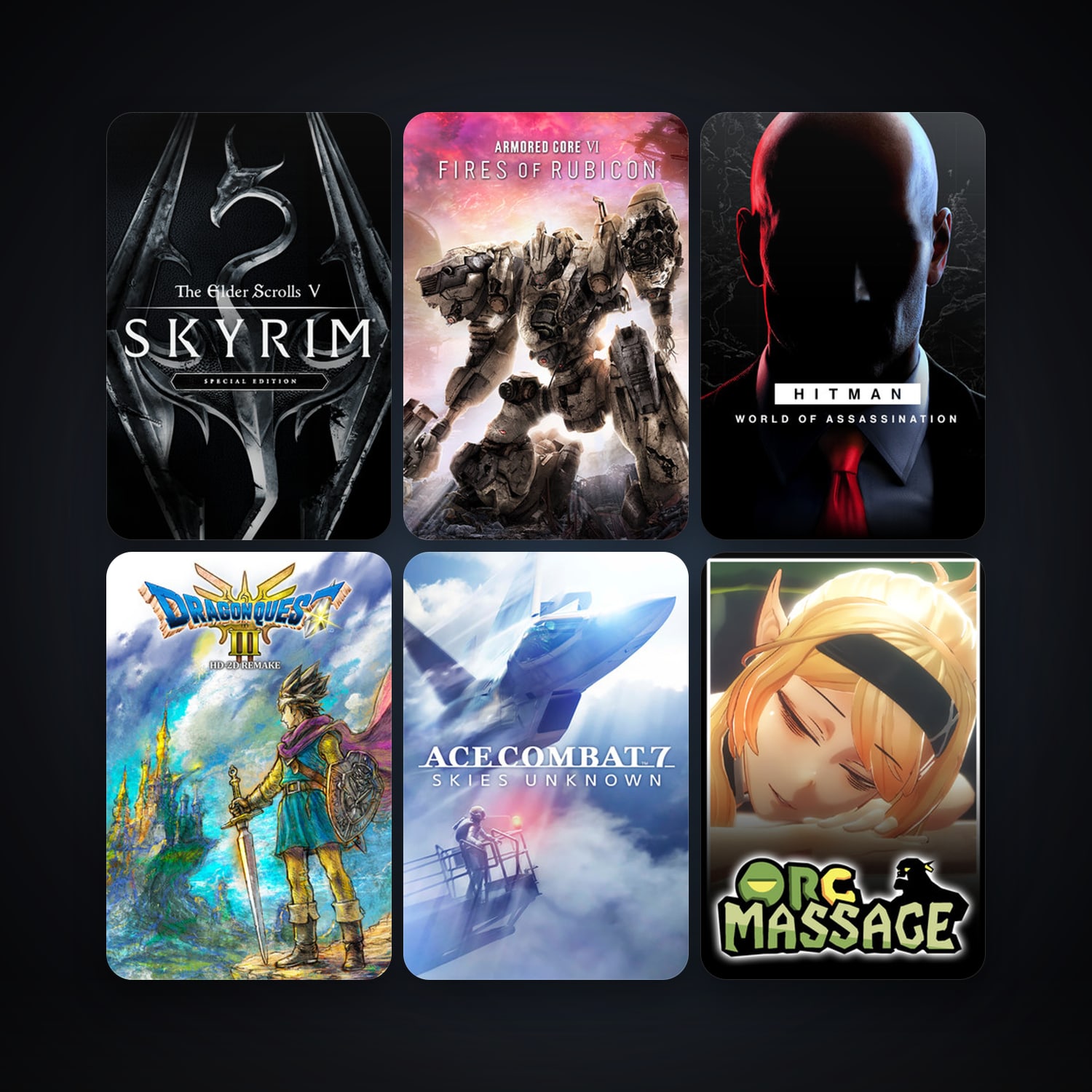 The Elder Scrolls V: Skyrim Special Edition + ACE COMBAT 7: SKIES UNKNOWN, 9 games, clean — HabibiAccounts