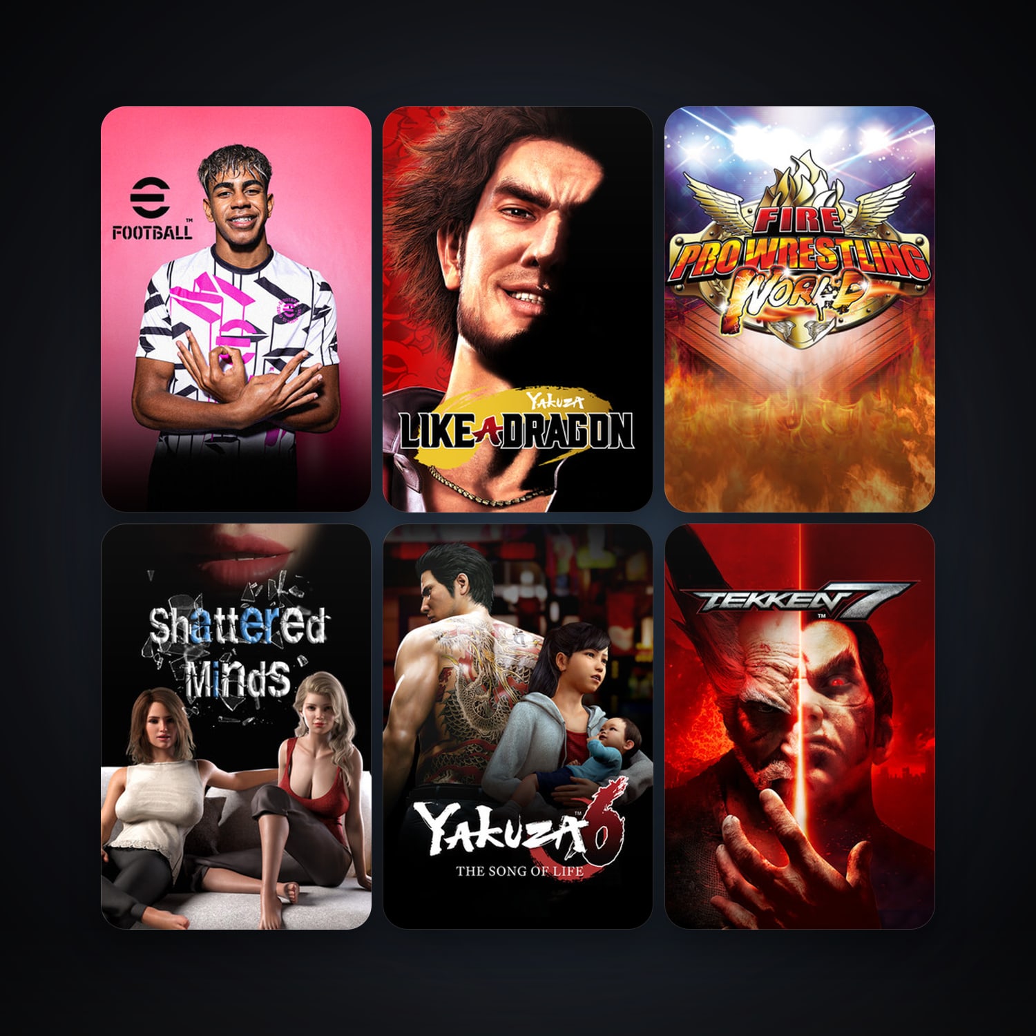 TEKKEN 7 + Fire Pro Wrestling World, 35 games, clean — HabibiAccounts