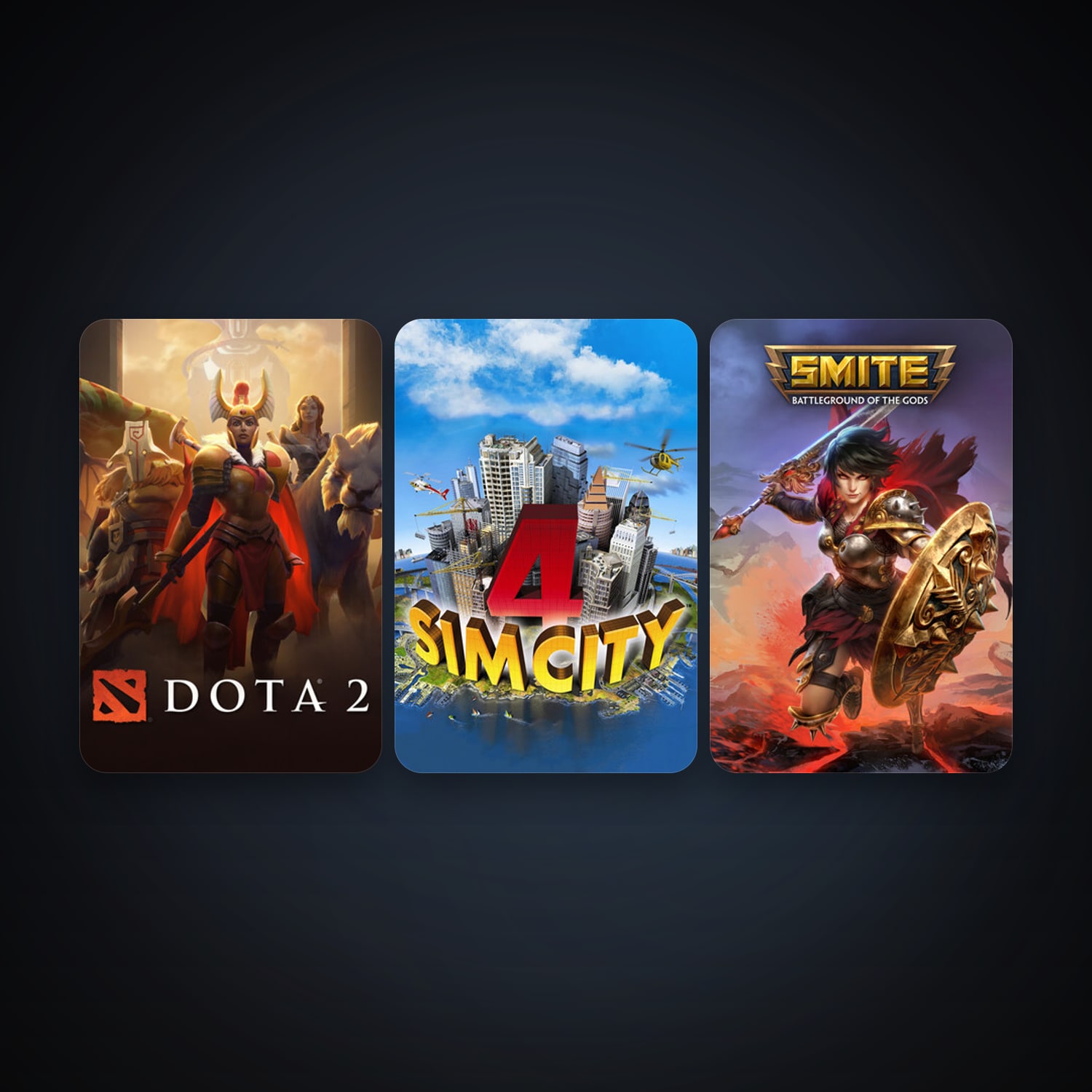 Dota 2 + SimCity 4 Deluxe Edition, 6 games, clean — HabibiAccounts
