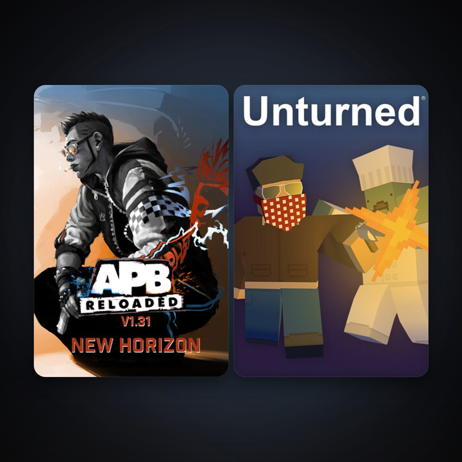 APB Reloaded + Unturned, 3 games, clean — HabibiAccounts