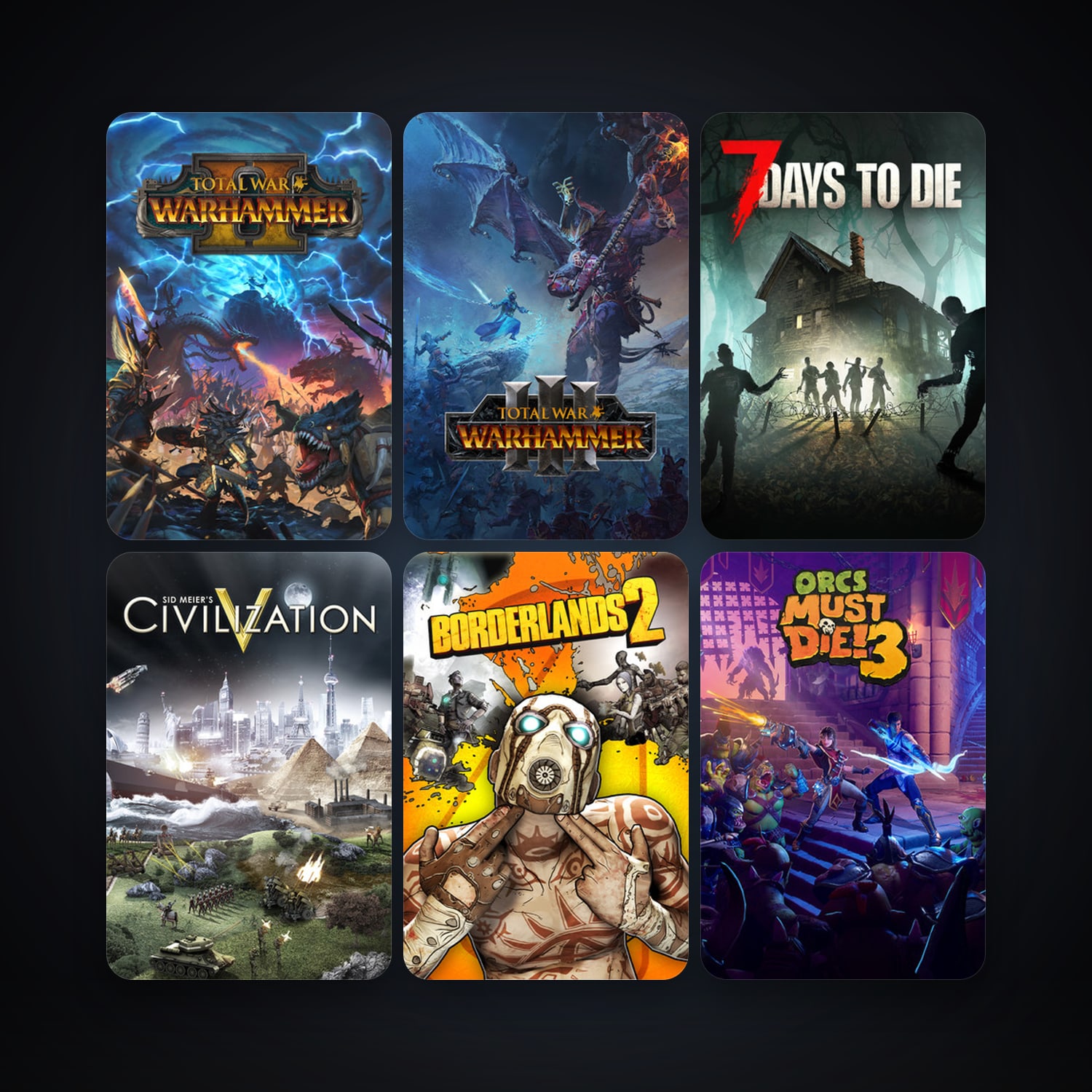 Sid Meier's Civilization V + Borderlands 2, 37 games, clean — HabibiAccounts