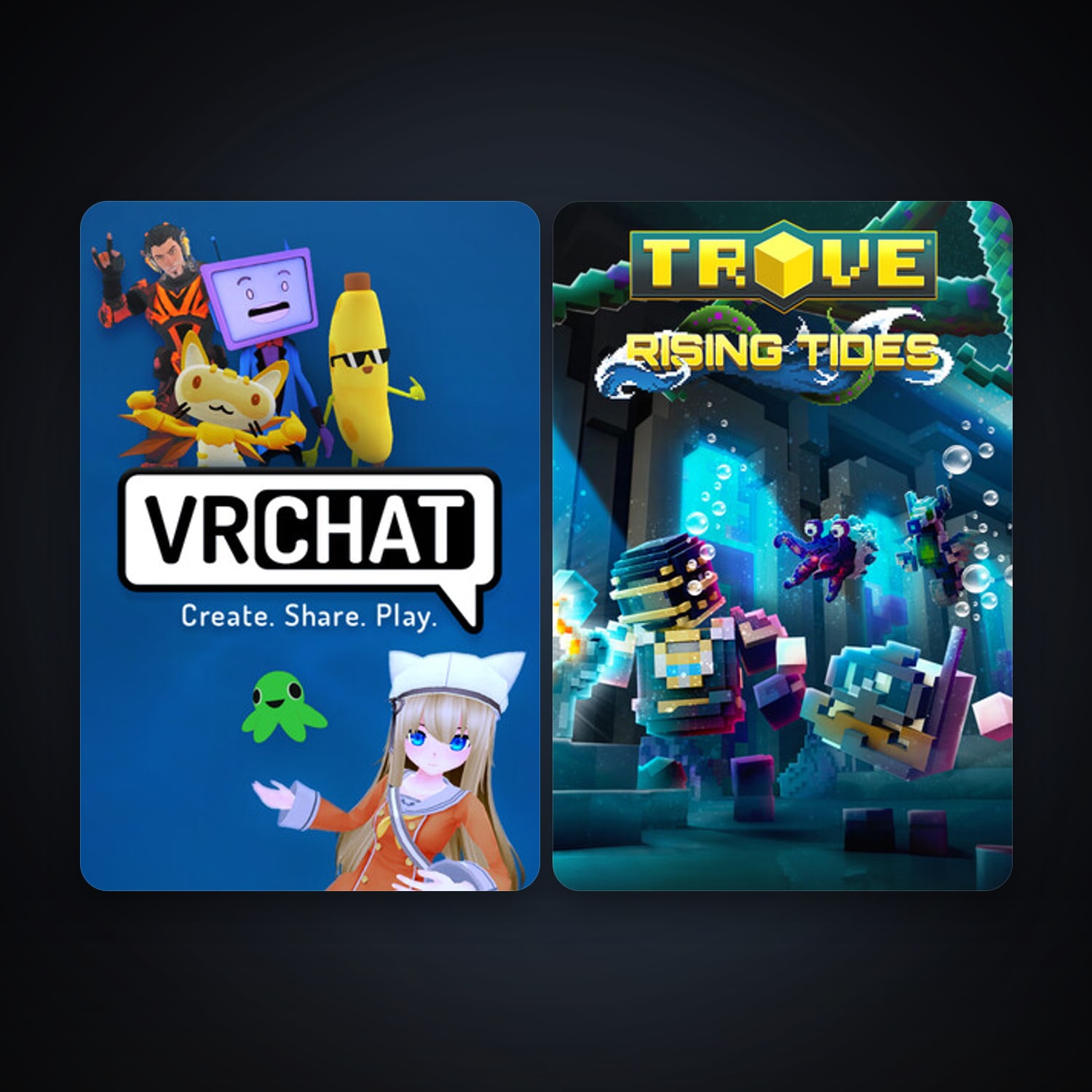 Trove + VRChat, 7 games, clean — HabibiAccounts