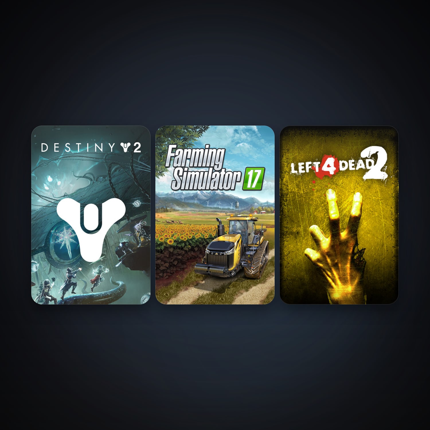 Left 4 Dead 2 + Farming Simulator 17, 4 games, clean — HabibiAccounts