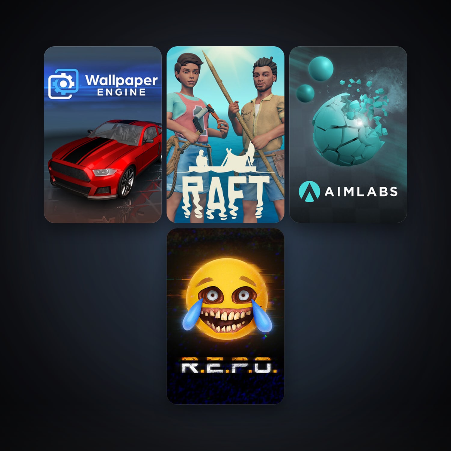 Wallpaper Engine + Raft, 14 games, clean — HabibiAccounts