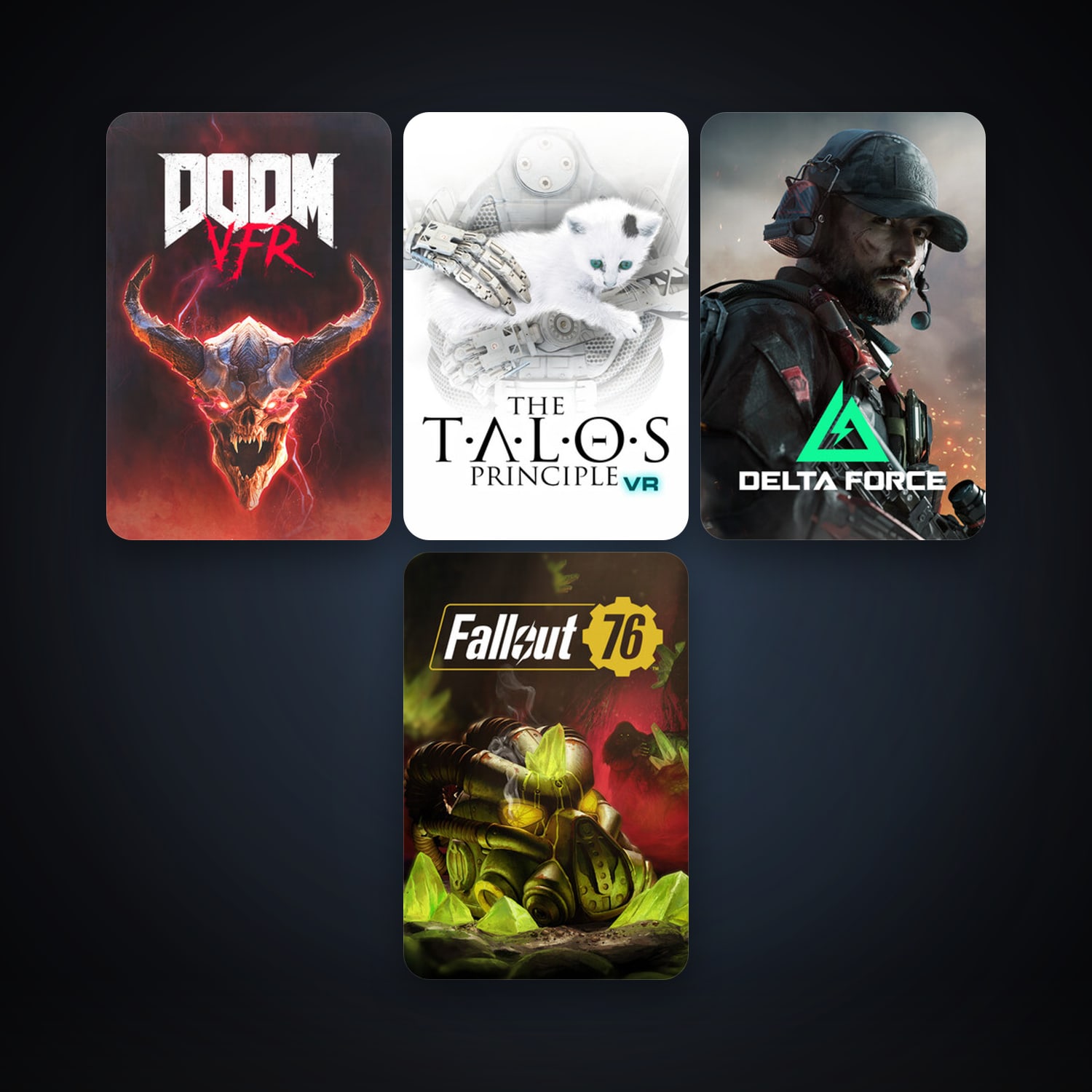 The Talos Principle VR + DOOM VFR, 7 games, clean — HabibiAccounts