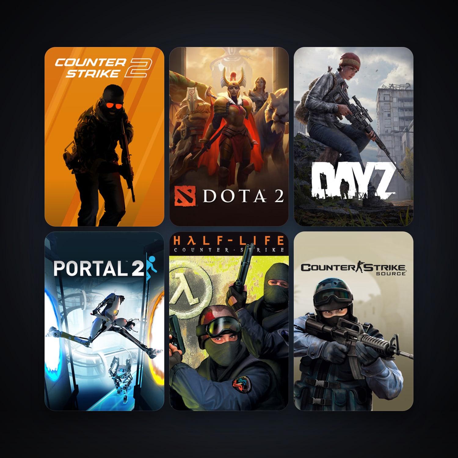 Counter-Strike + Counter-Strike: Source, 11 games, Steam 12, clean — HabibiAccounts