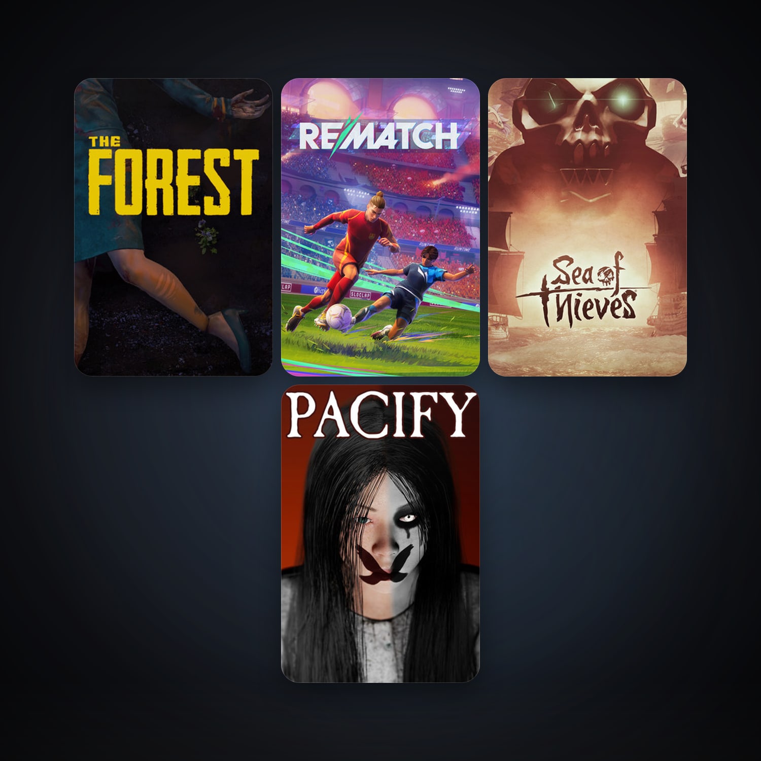 The Forest + Pacify, 5 games, clean — HabibiAccounts