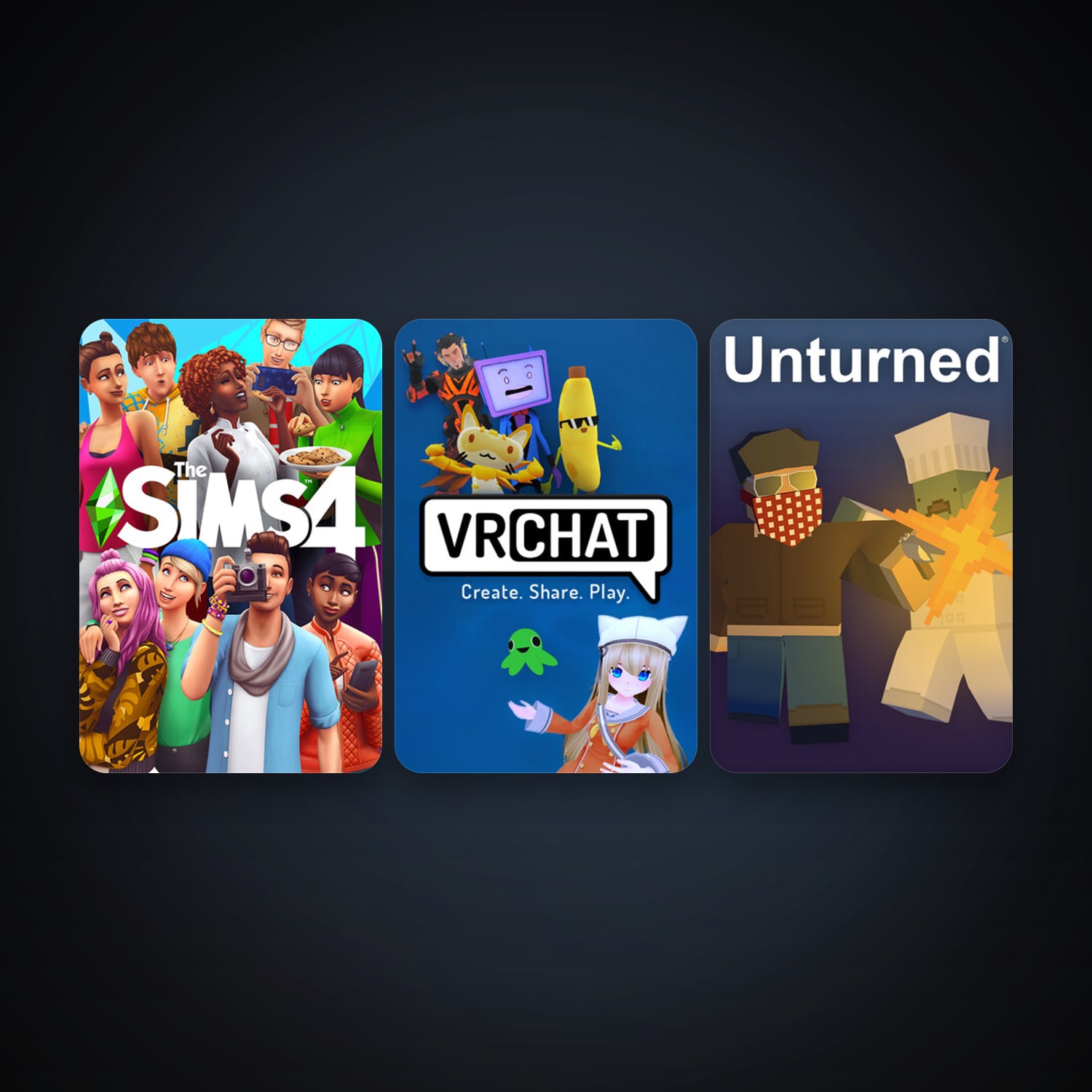 Unturned + VRChat, 13 games, clean — HabibiAccounts