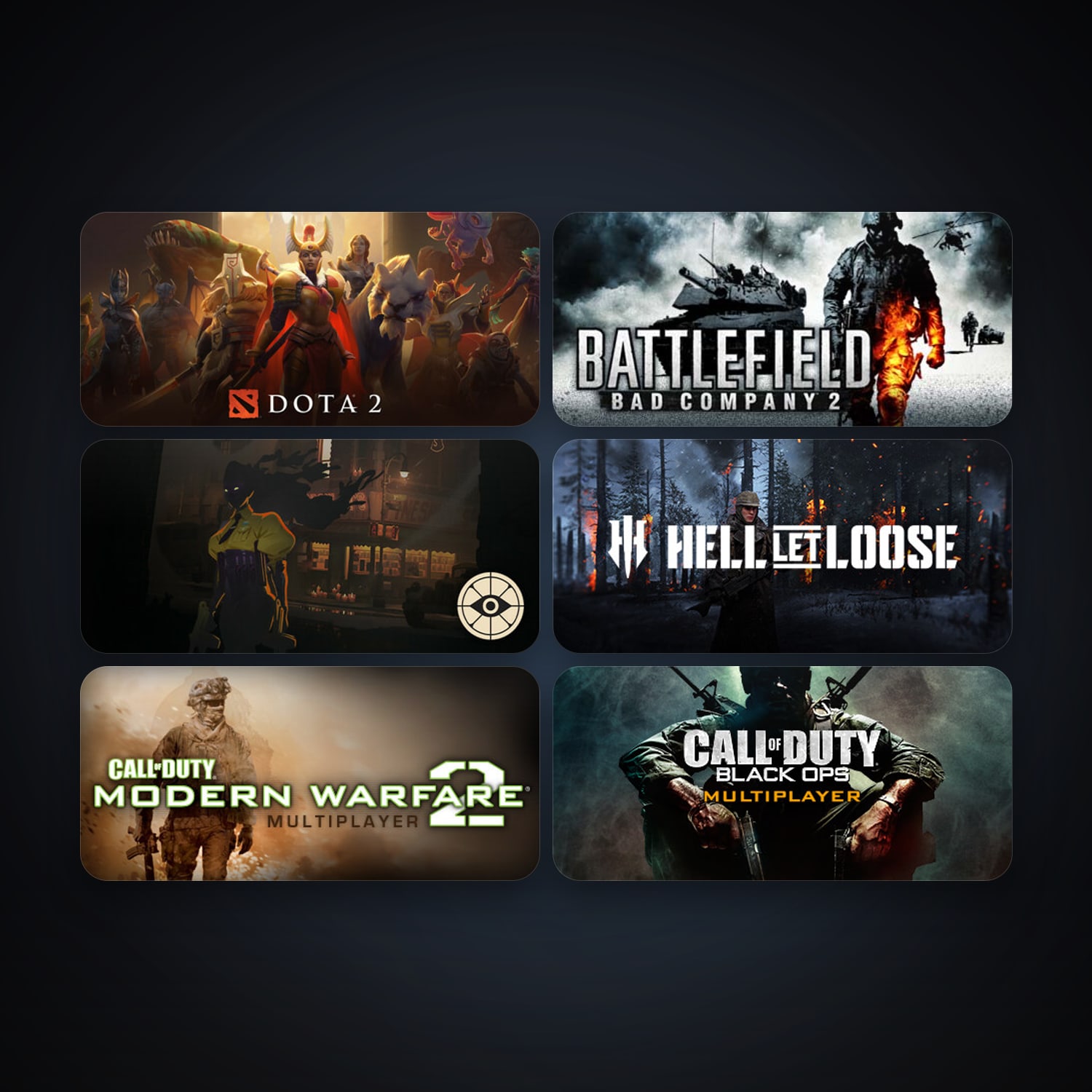 Dota 2 + Call of Duty: Modern Warfare 2 - Multiplayer (2009), 39 games, Steam 10, clean — HabibiAccounts