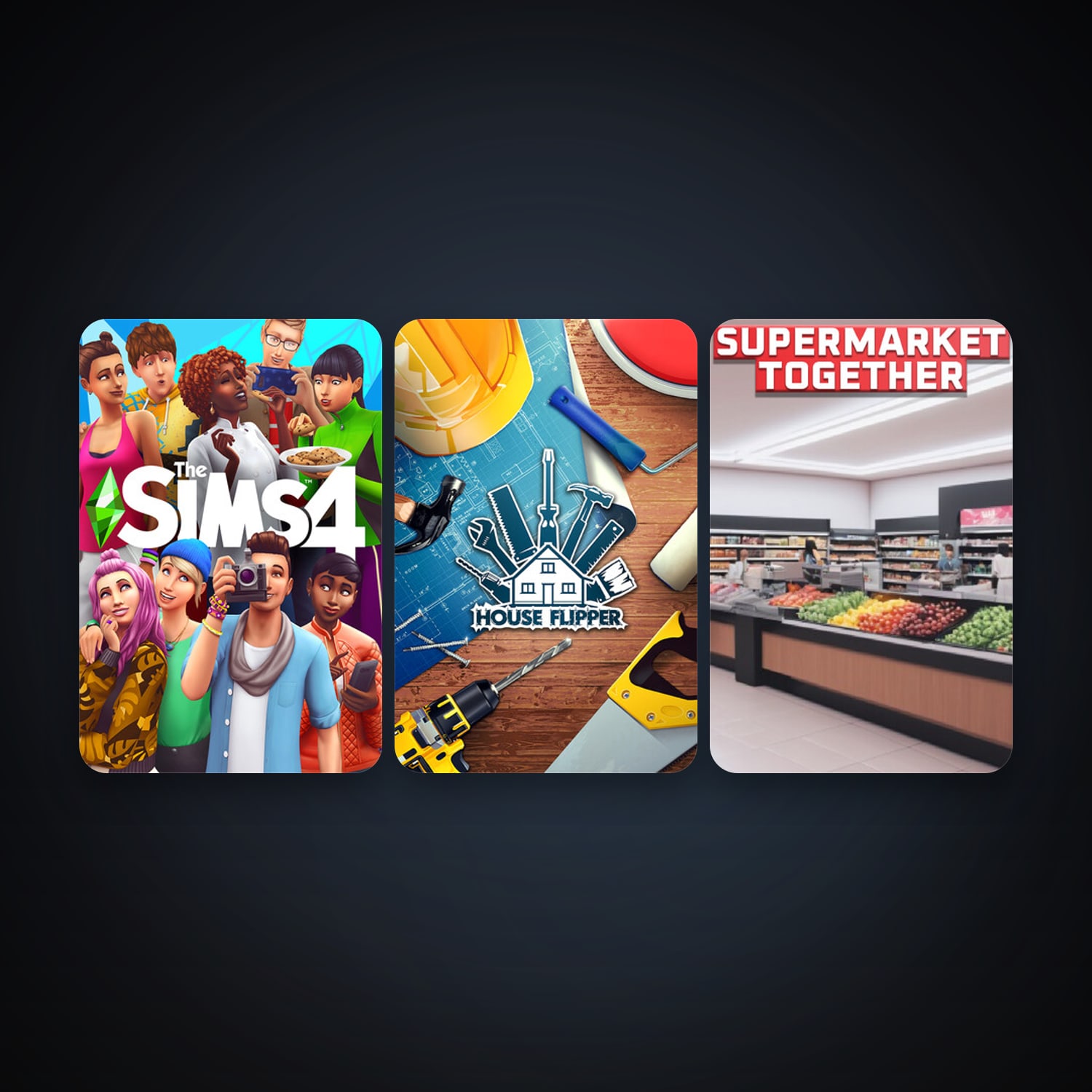 House Flipper + The Sims 4, 10 games, clean — HabibiAccounts