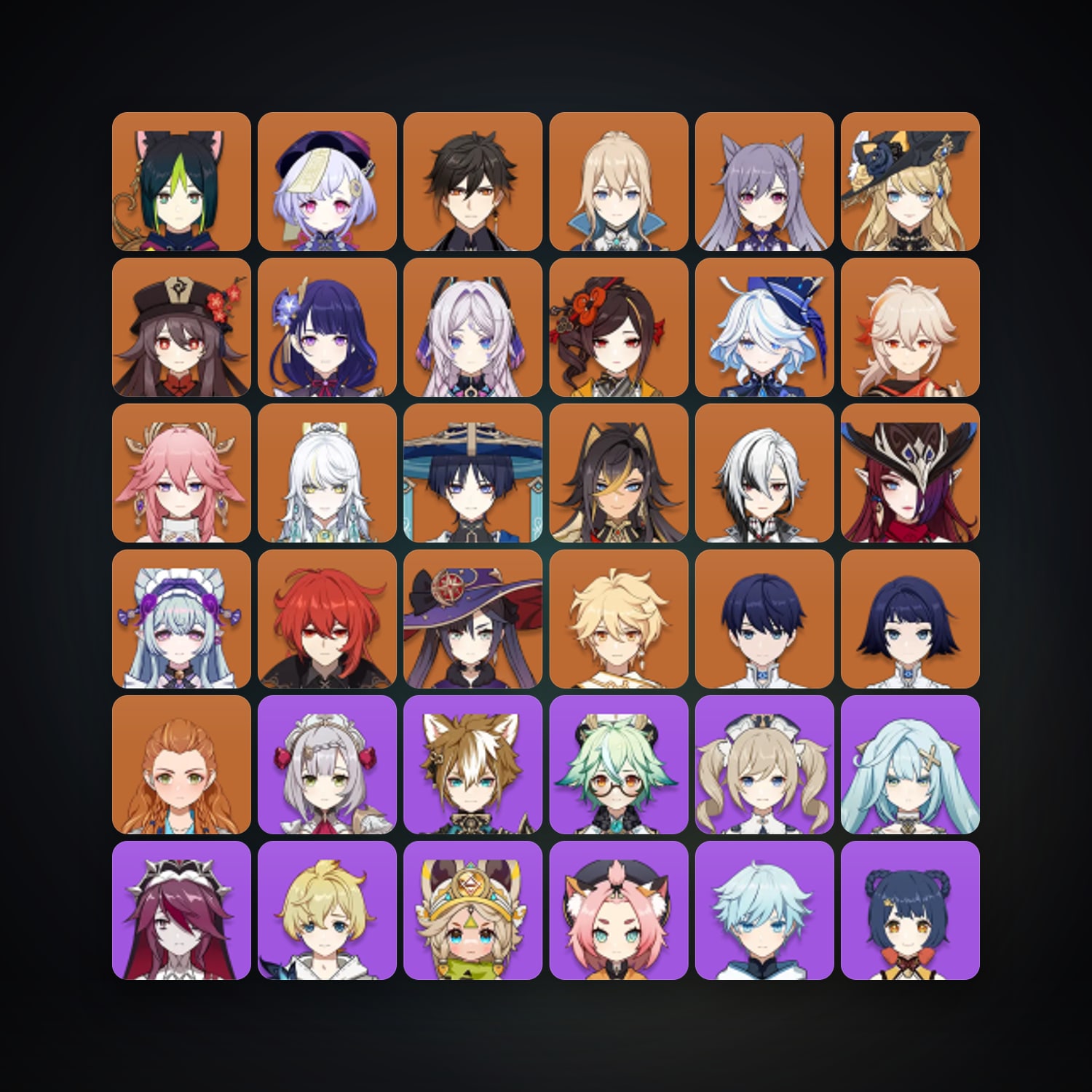 جينشن إمباكت | AR 58 | 72 شخصية | 21× 5★ — HabibiAccounts