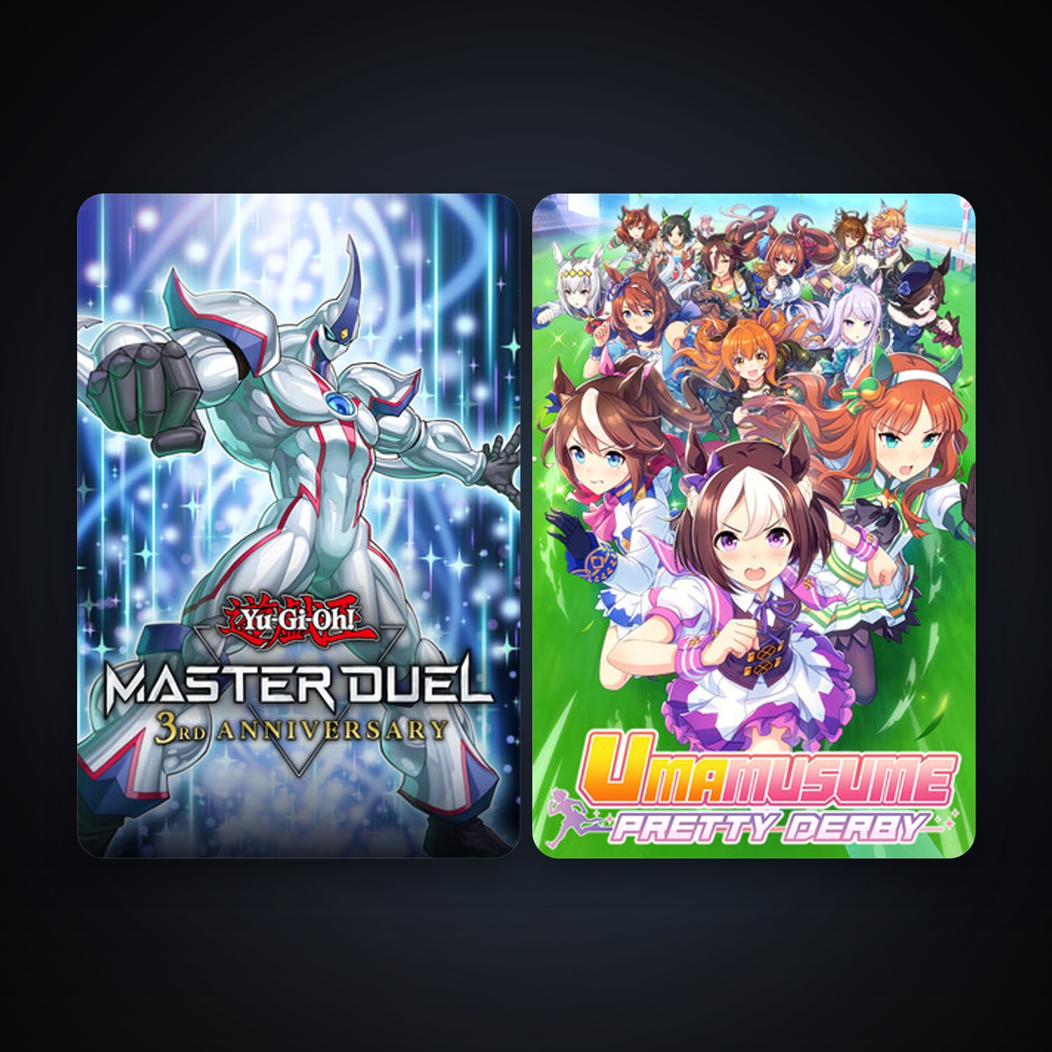 Yu-Gi-Oh! Master Duel + Umamusume: Pretty Derby, 3 games, clean — HabibiAccounts