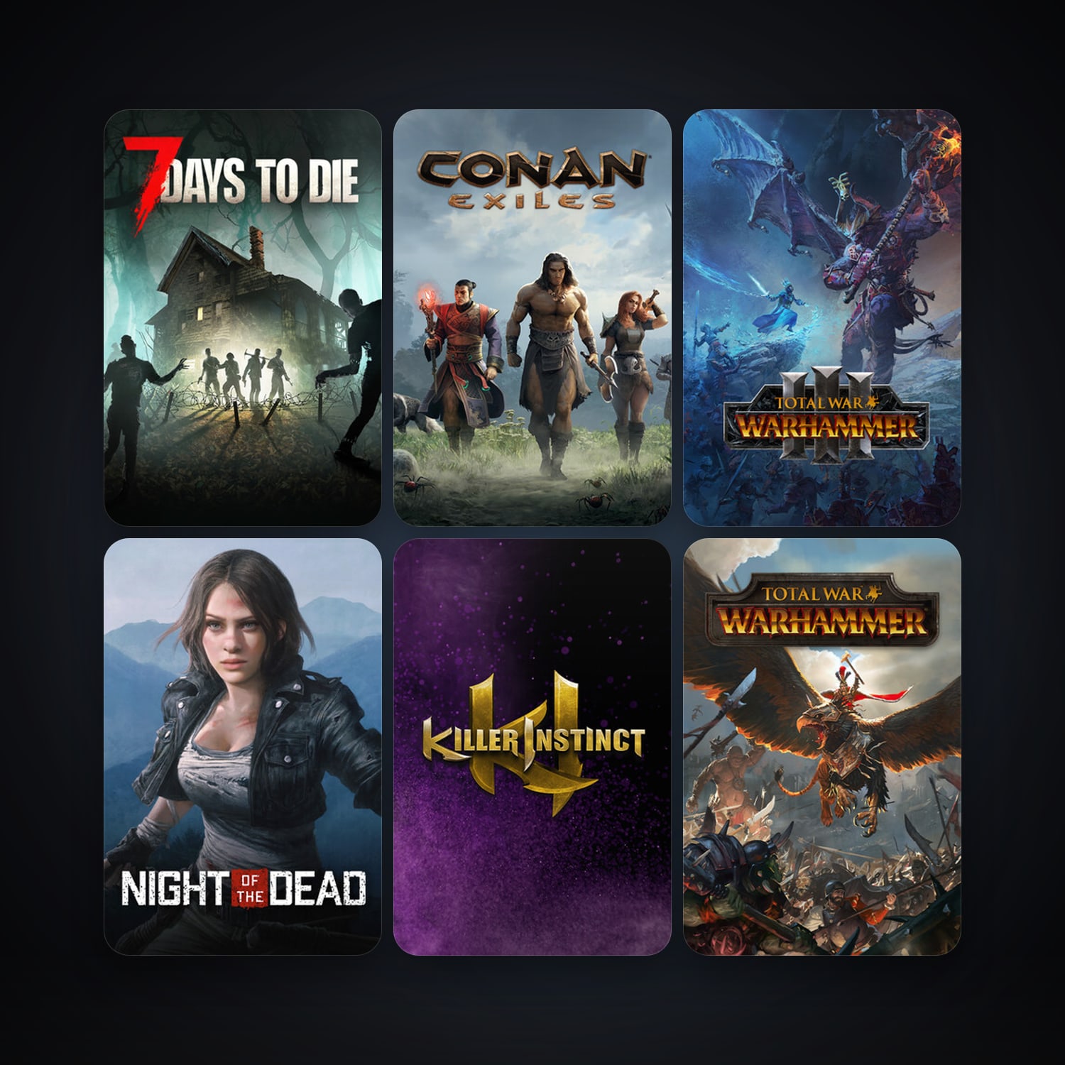 7 Days to Die + Total War: WARHAMMER, 9 games, clean — HabibiAccounts