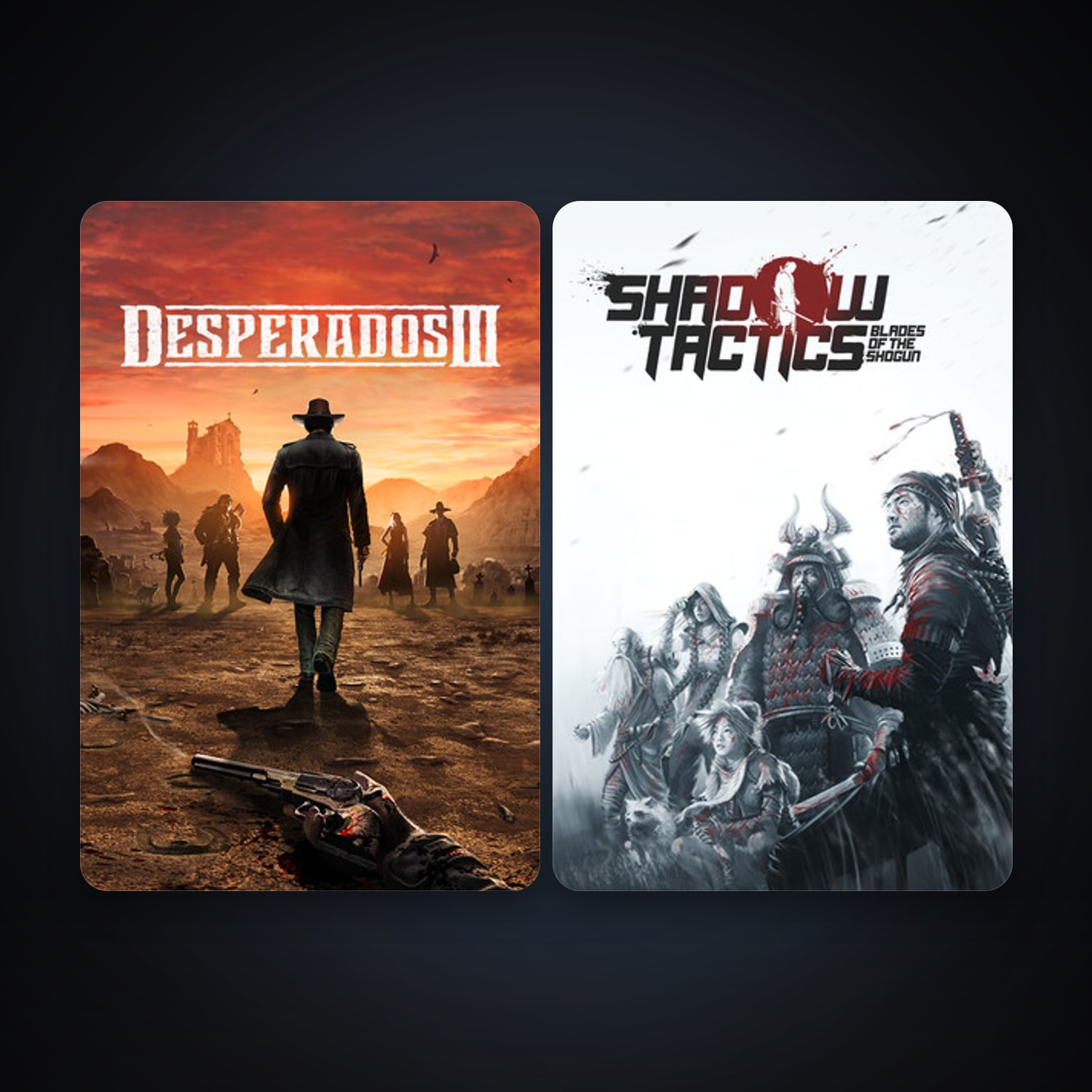 Shadow Tactics: Blades of the Shogun + Desperados III, 2 games, clean — HabibiAccounts