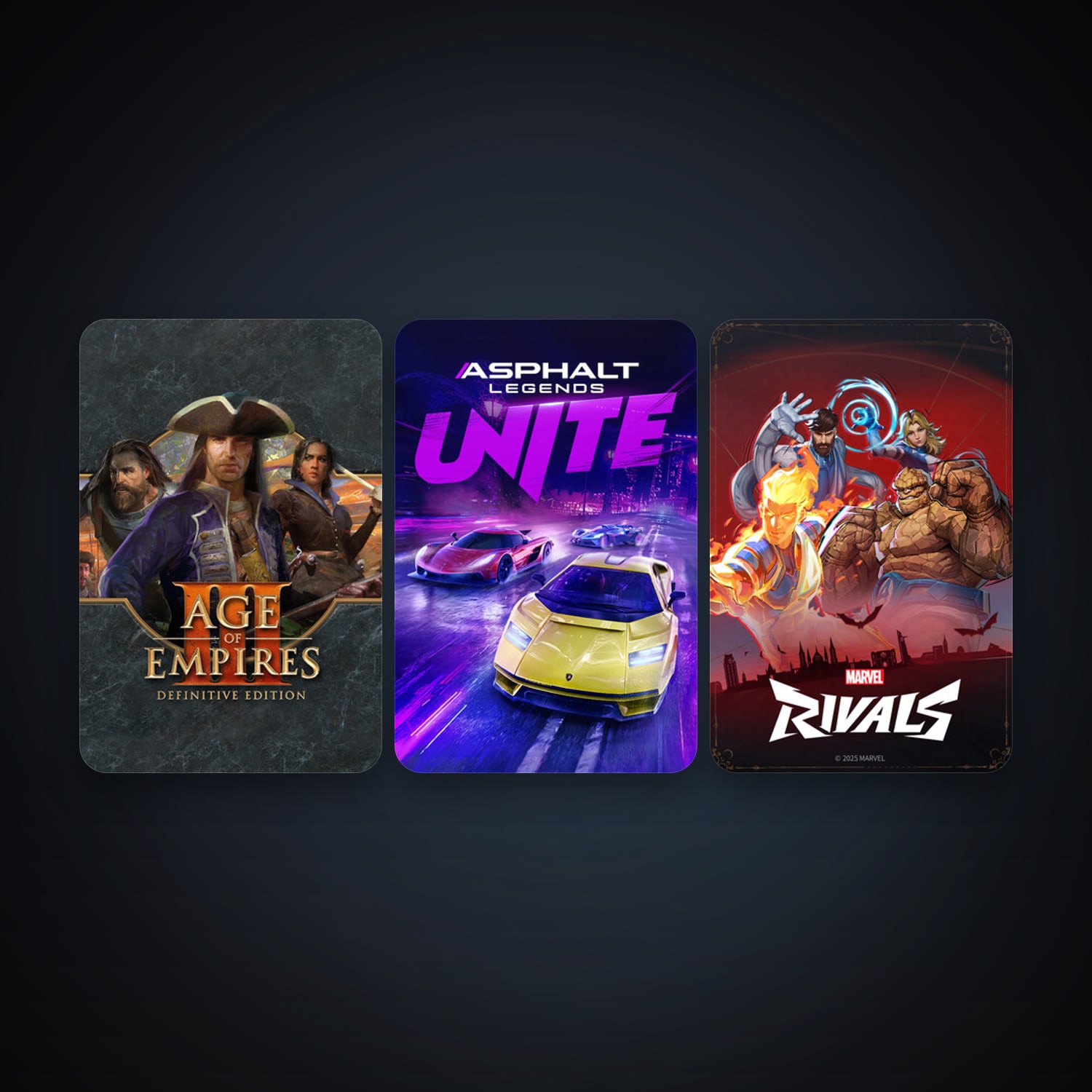 Age of Empires III: Definitive Edition + Asphalt Legends Unite, 4 games, clean — HabibiAccounts