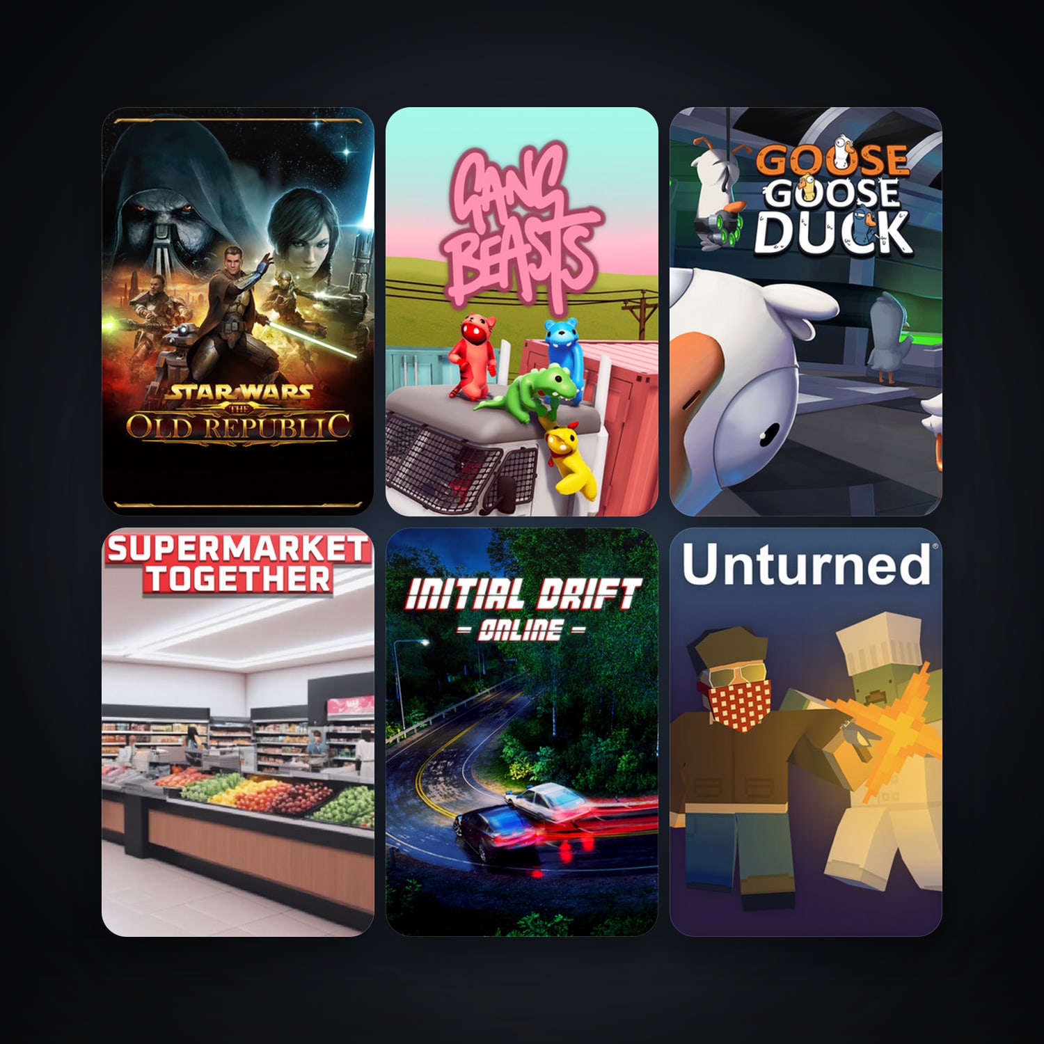 Gang Beasts + Unturned, 29 games, clean — HabibiAccounts