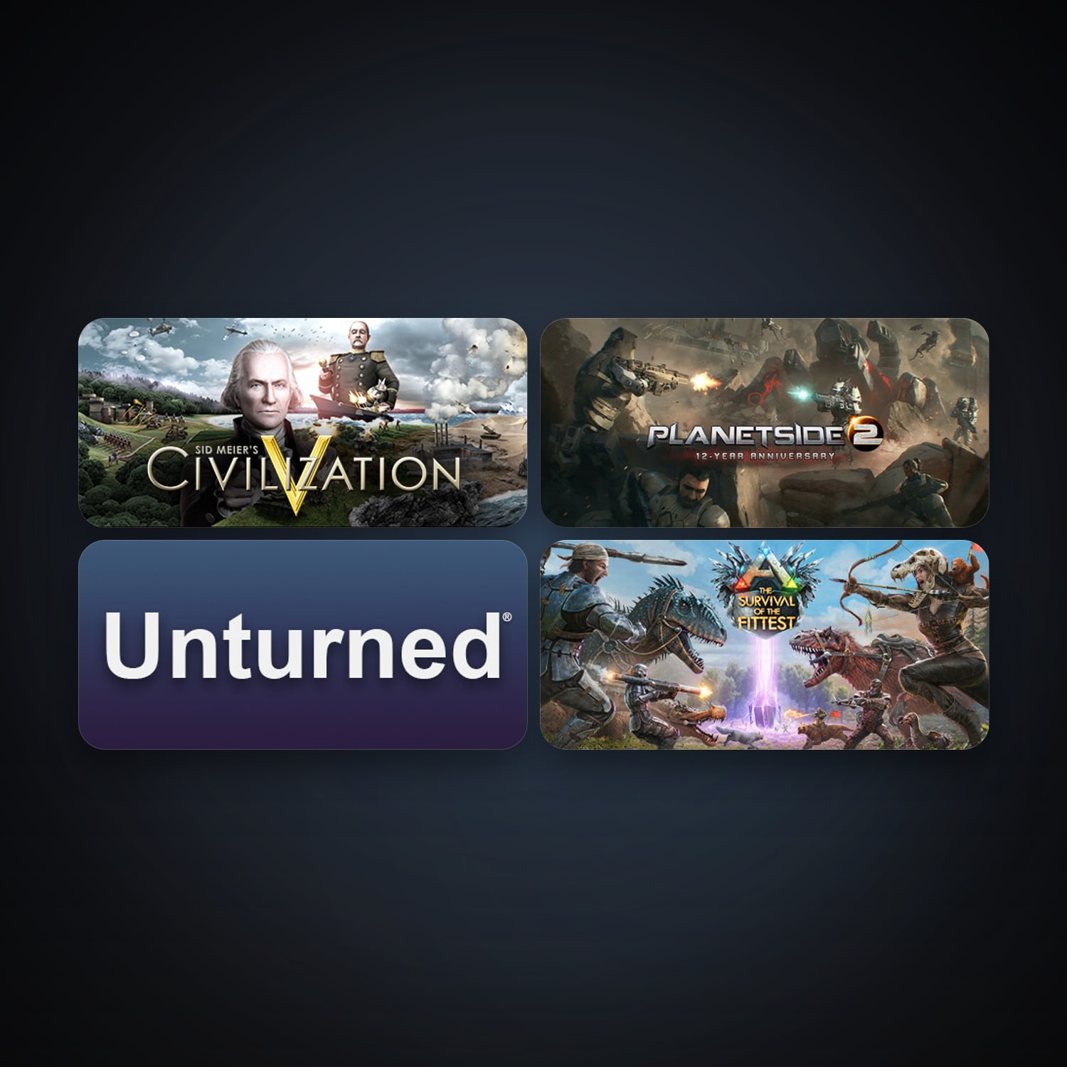 Sid Meier's Civilization V + PlanetSide 2, 11 games, clean — HabibiAccounts