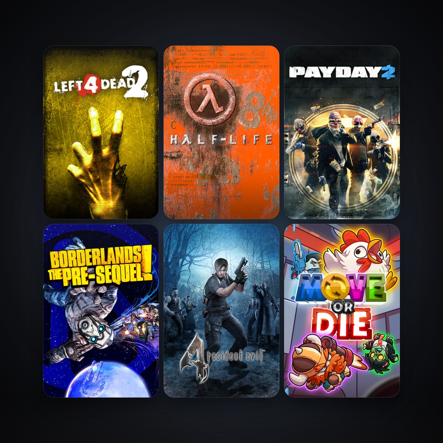 Half-Life + Left 4 Dead 2, 29 games, Steam 11, clean — HabibiAccounts