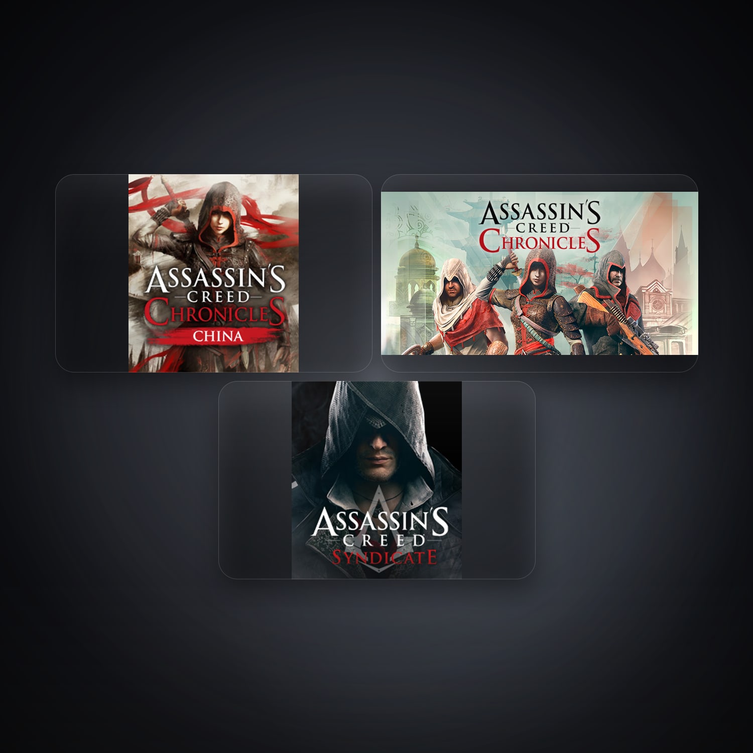 حساب يوبيسوفت فيه Assassin's Creed Chronicles China وAssassin’s Creed Chronicles India، EC، 4 ألعاب — HabibiAccounts