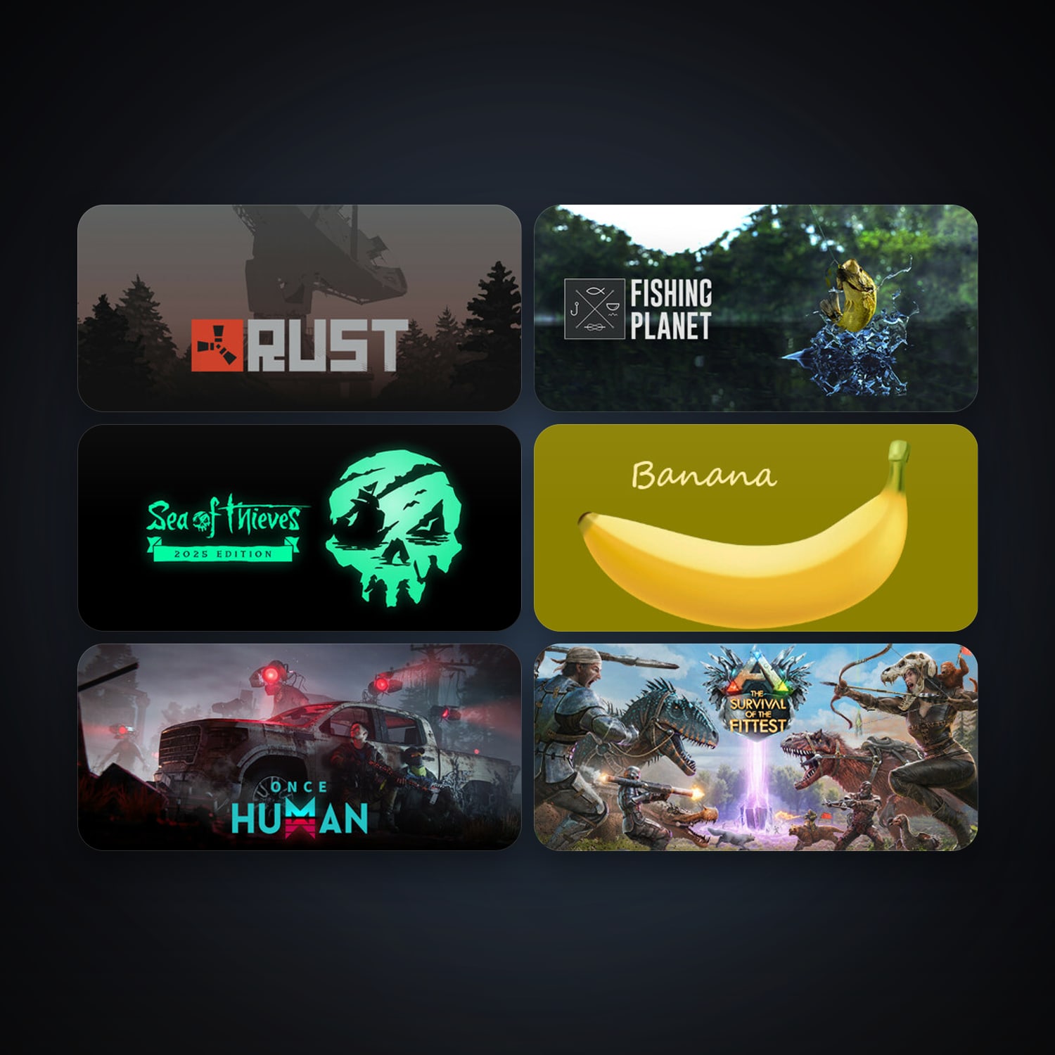 Rust + Fishing Planet, 13 games, clean — HabibiAccounts