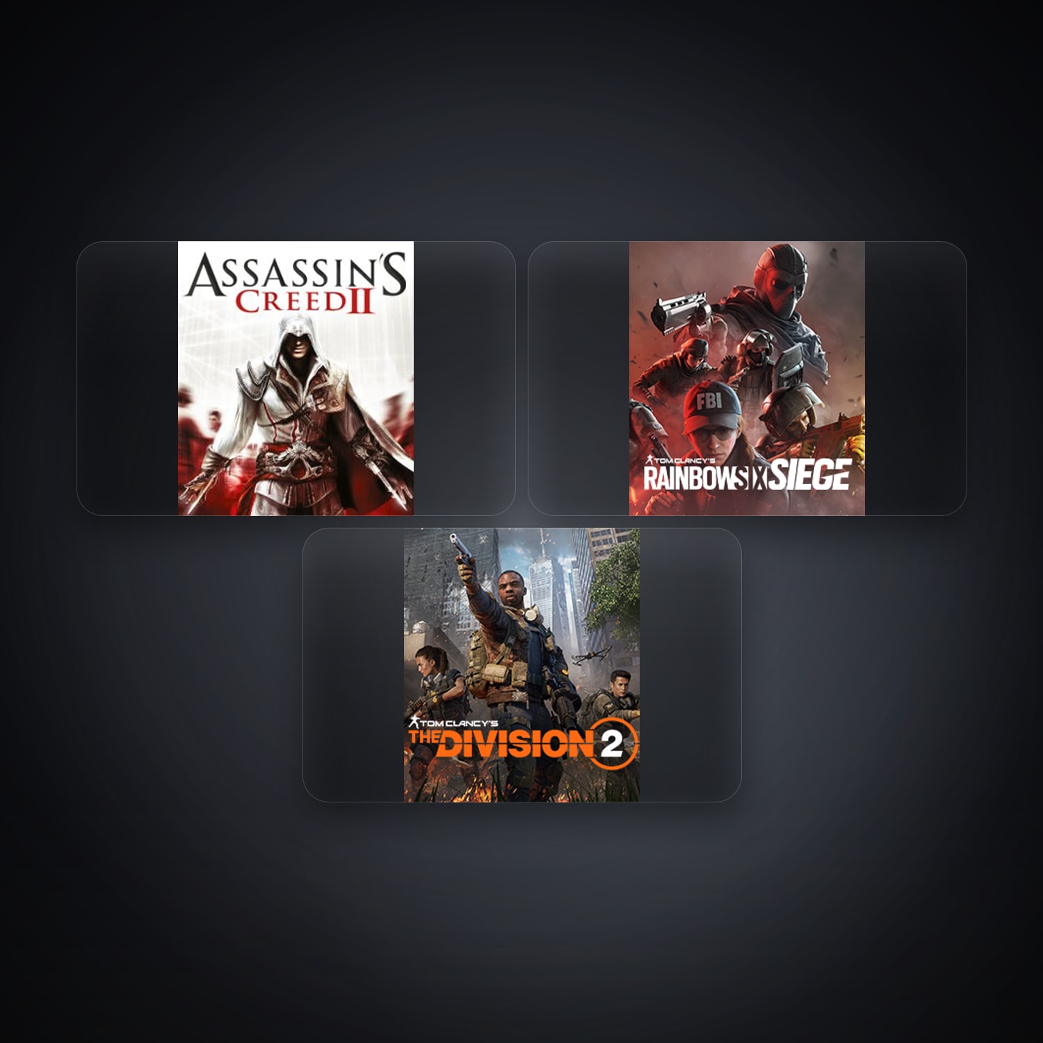 Ubisoft Assassin's Creed II + Tom Clancy's Rainbow Six Siege (Steam) — AU — 3 games — HabibiAccounts