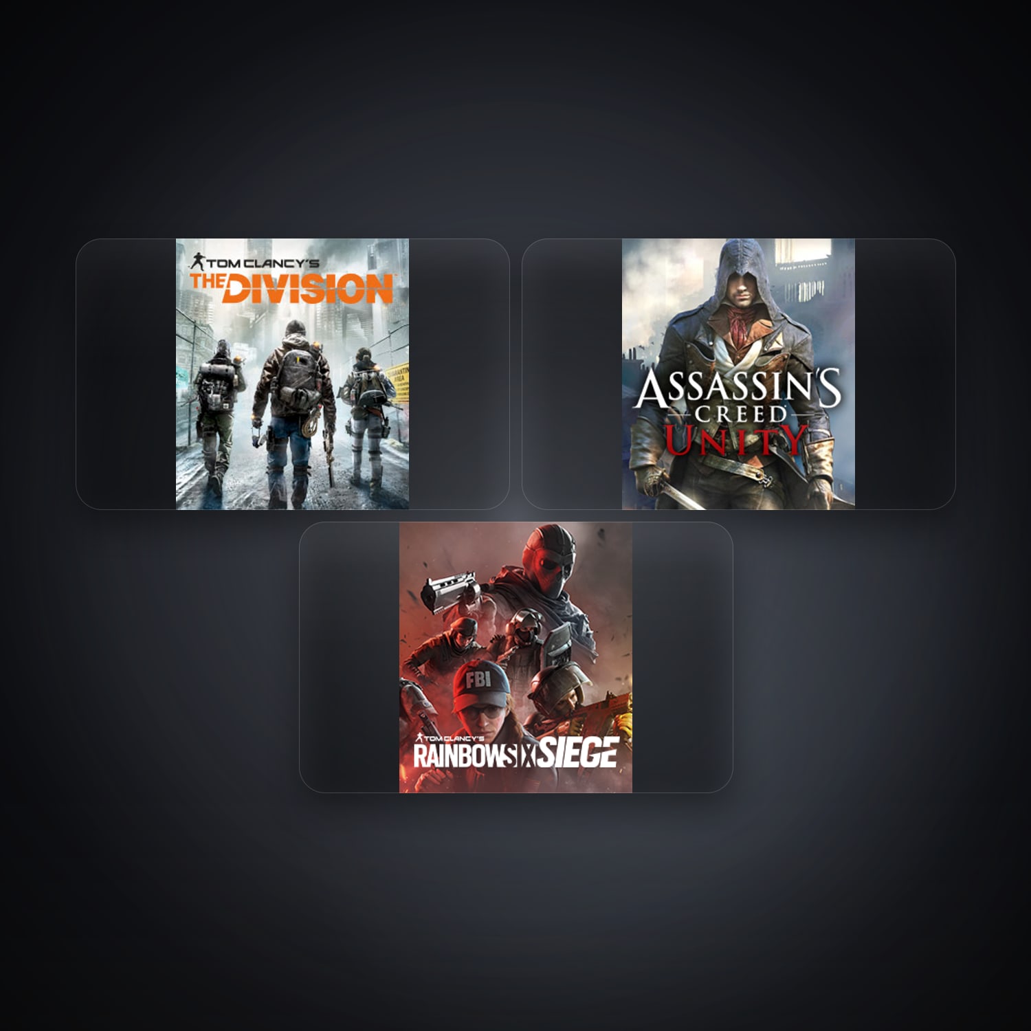 Ubisoft Tom Clancy's The Division + Assassin's Creed Unity — BE — 3 games — HabibiAccounts