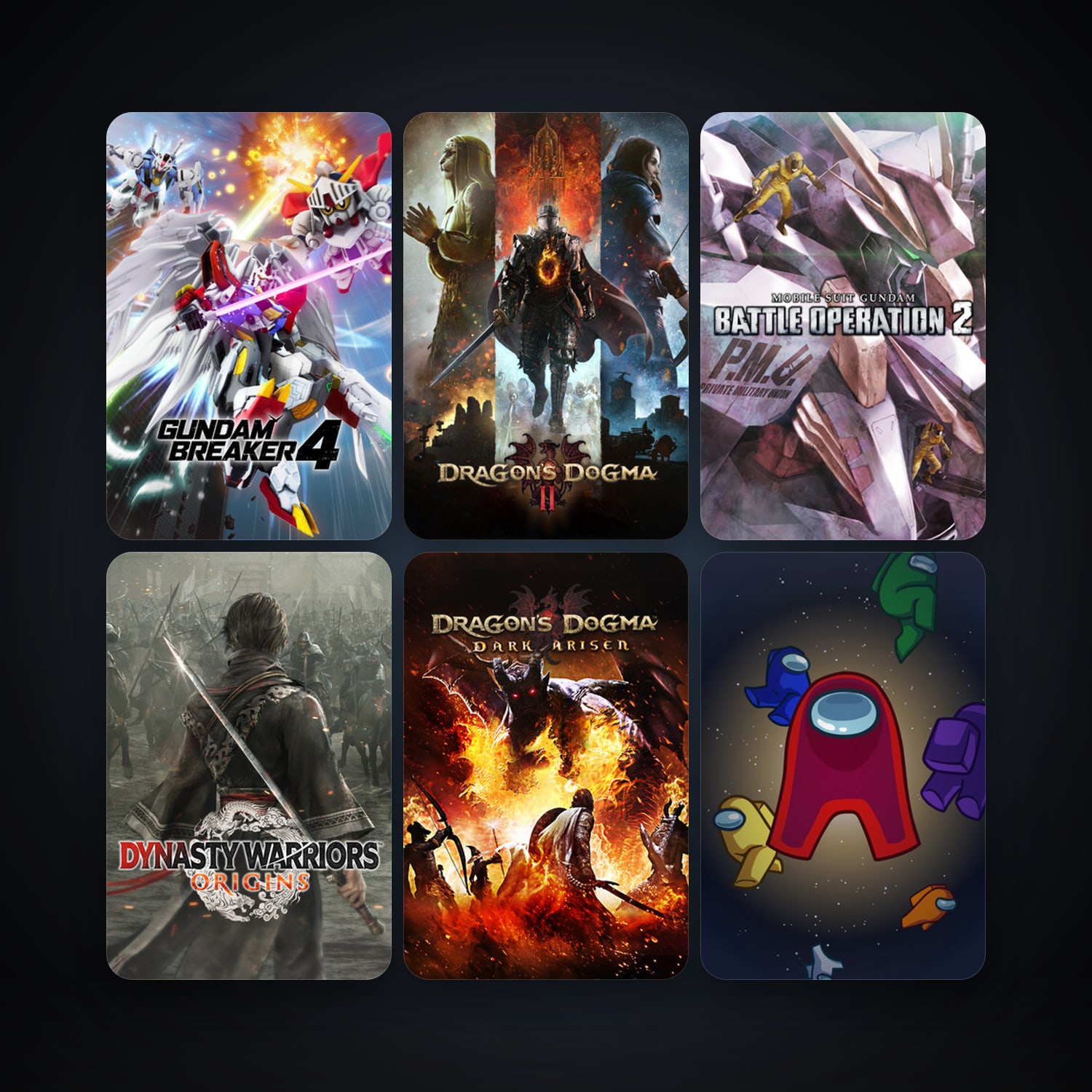 Dragon's Dogma: Dark Arisen + Among Us, 10 games, clean — HabibiAccounts